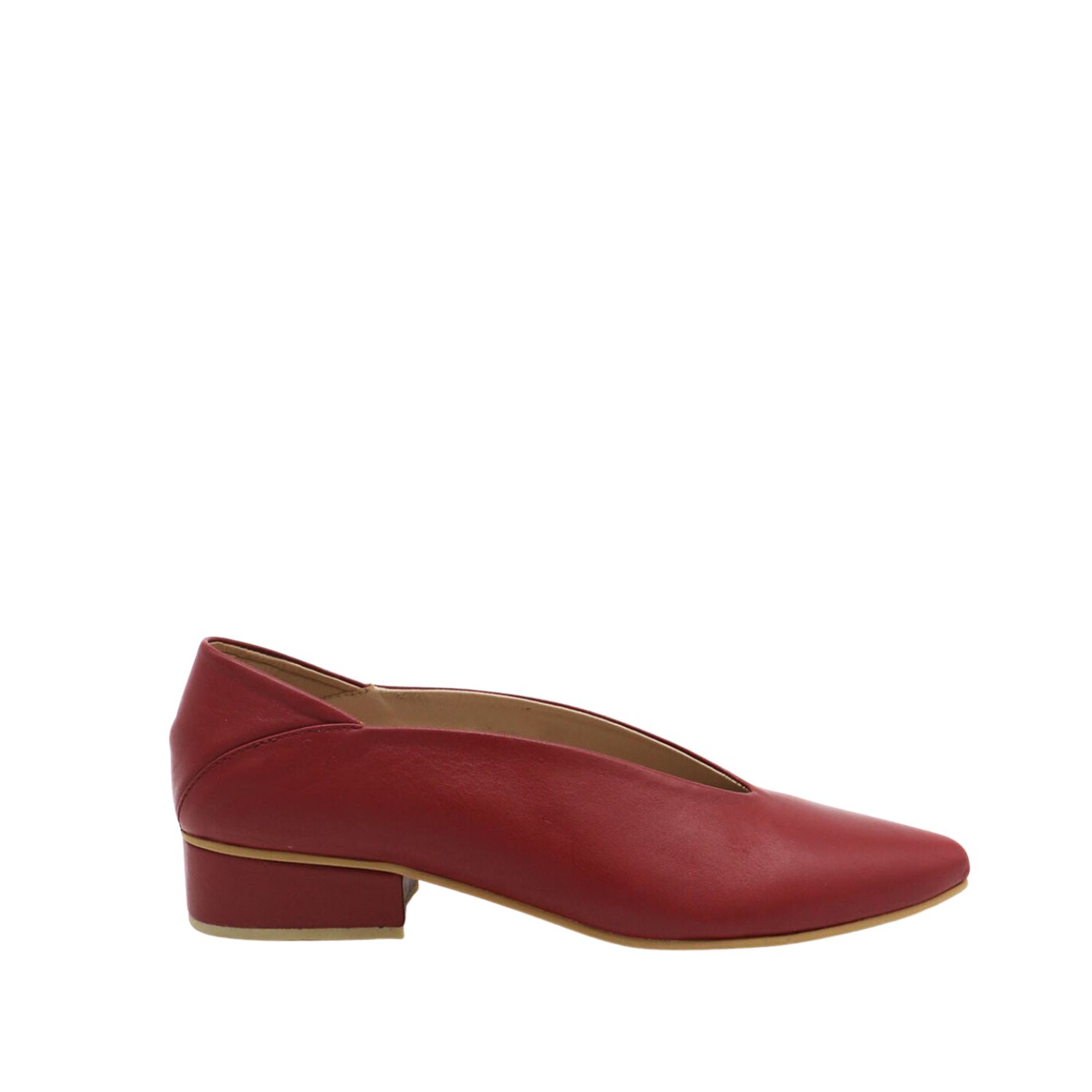 Stivali New York Women's Red Louvre Slip-on Loafers In Ruby Wine Leather In Burgundy