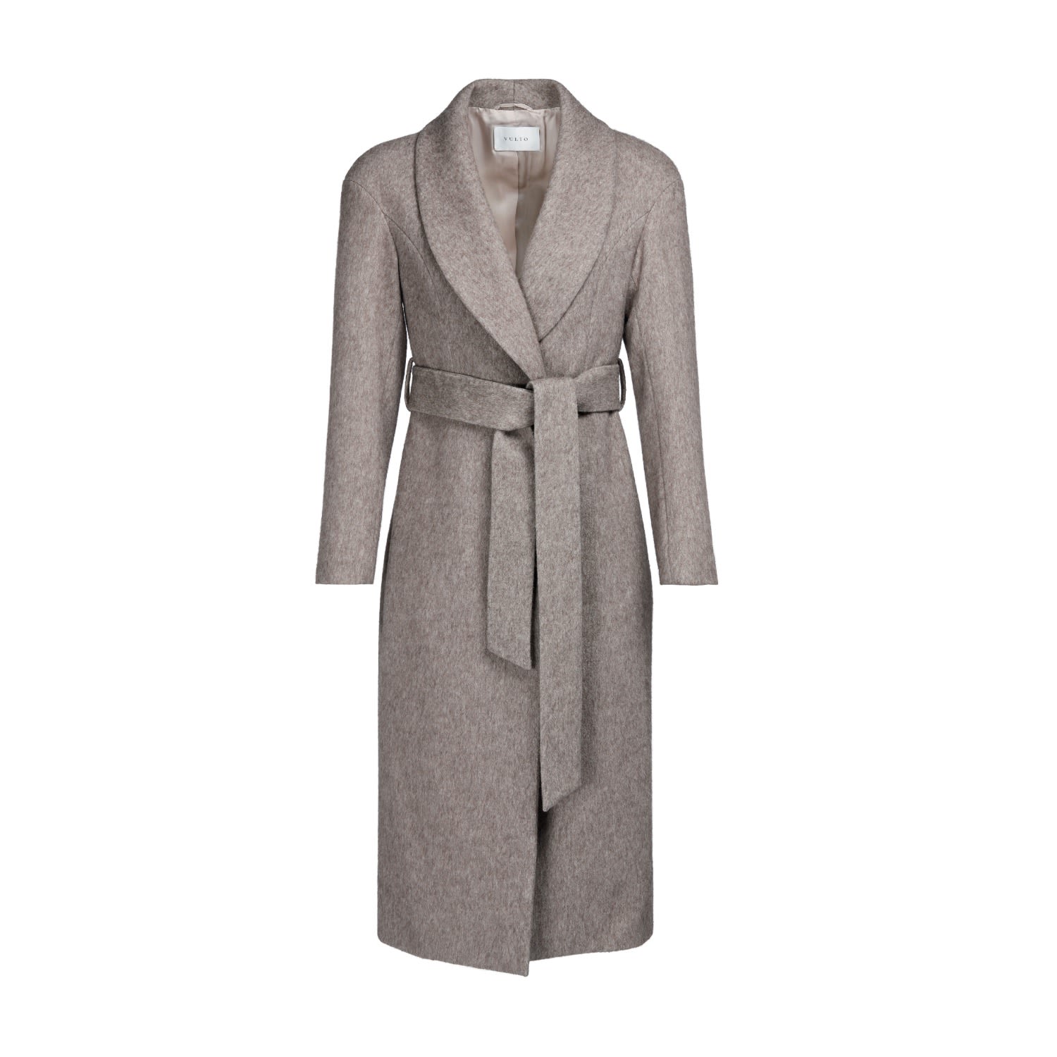 Vulto Women's Neutrals Taupe Shawl Coat In Gray