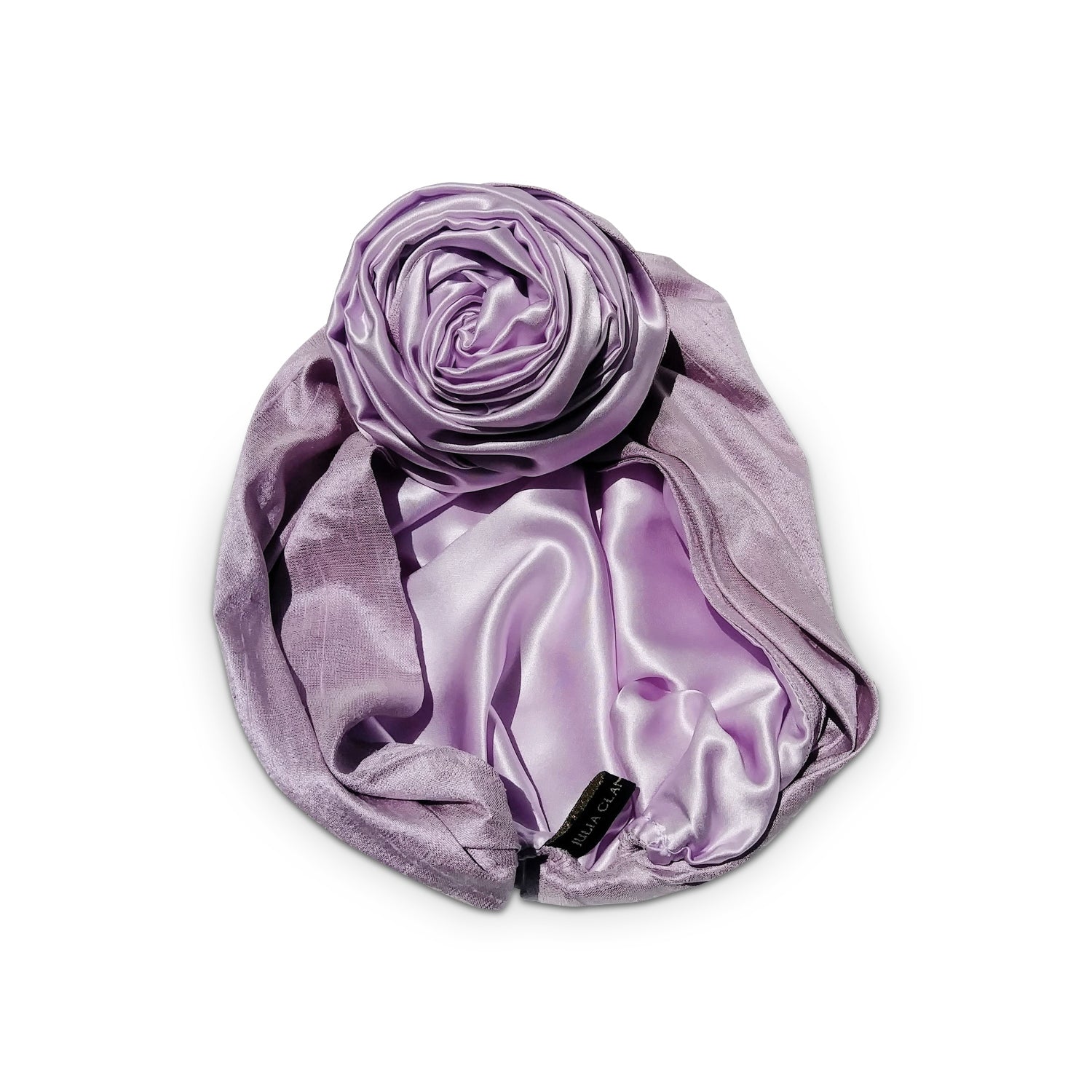 Women’s Pink / Purple Edith Silk Satin Reversible Lilac Turban One Size Julia Clancey