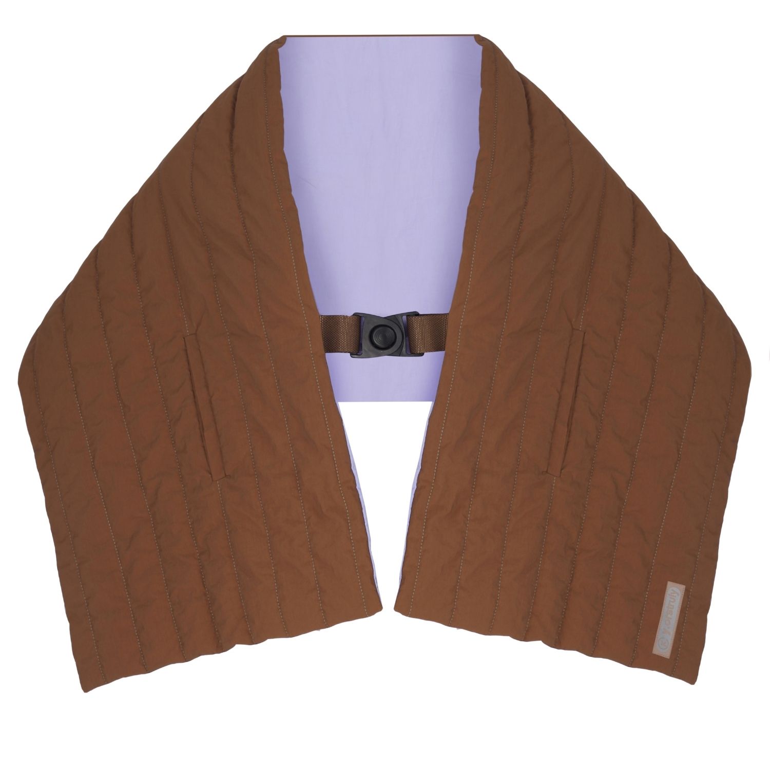 Yorstruly Women's Brown / Pink / Purple Tokyo Shawl - Flat White - Inside Lilac - Reversible In Brown/pink/purple