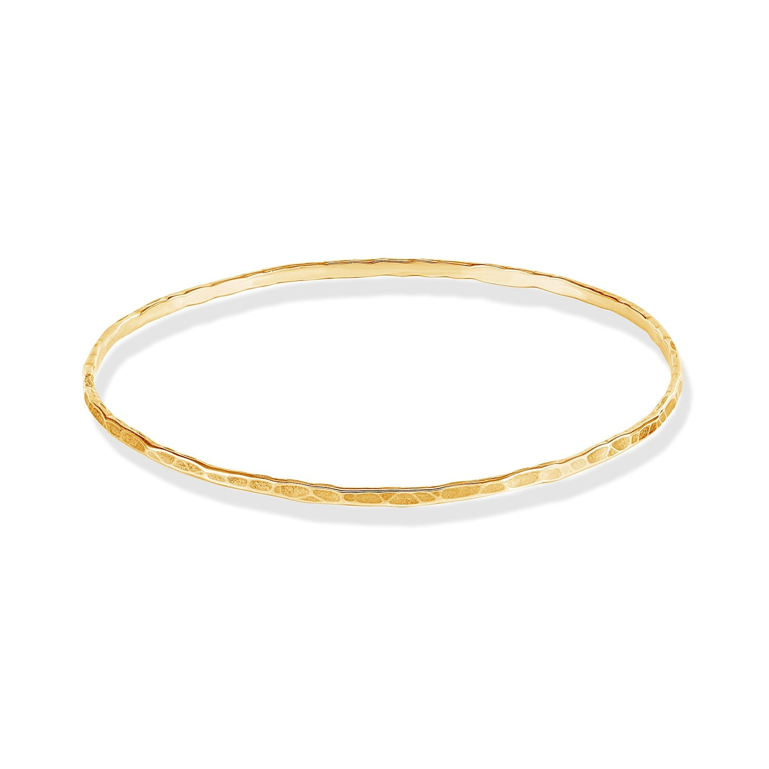 Women's Fine Hammered Nomad Bangle - Gold | Dower & Hall