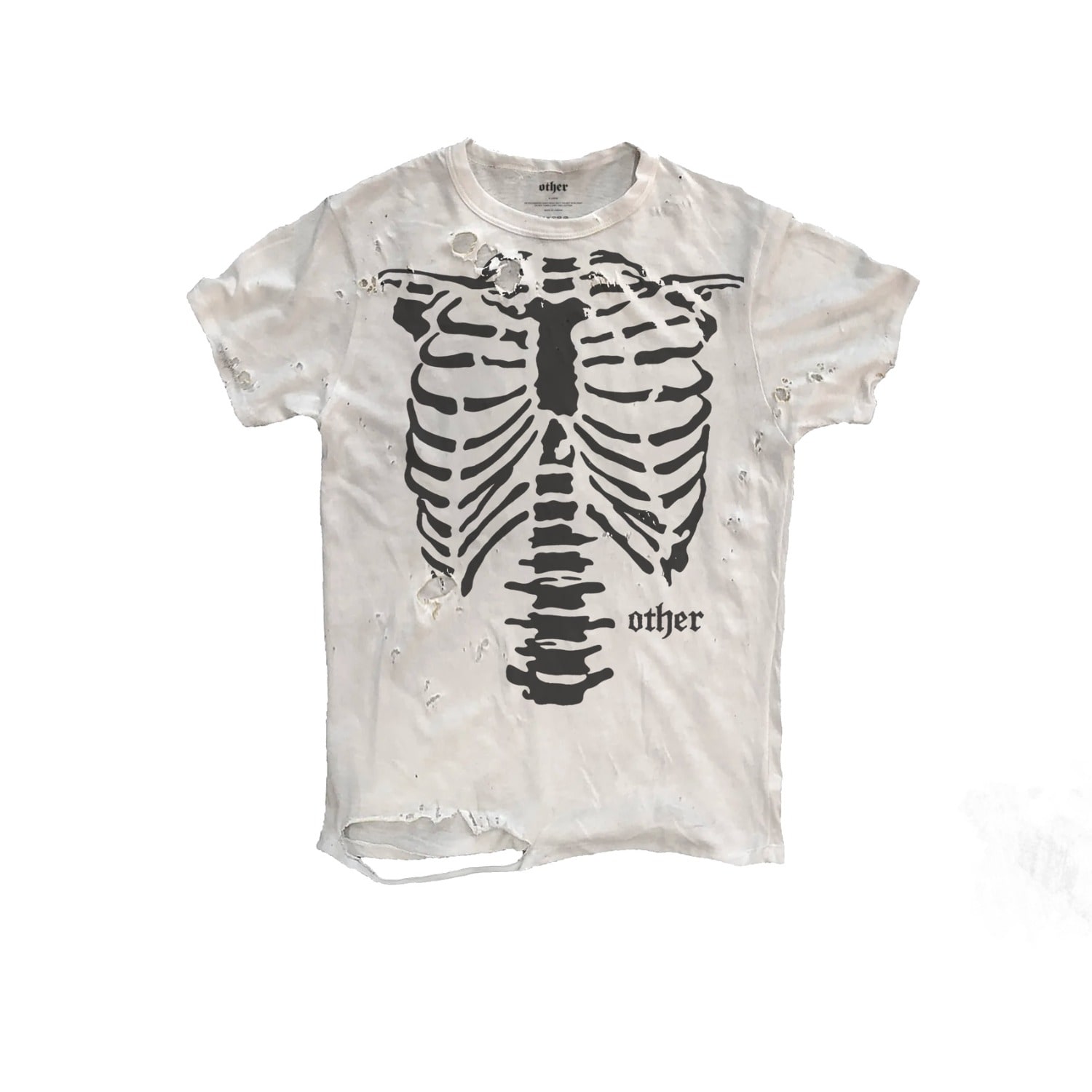 Other Uk Men's Black Skeleton Thrasher Tee In Black