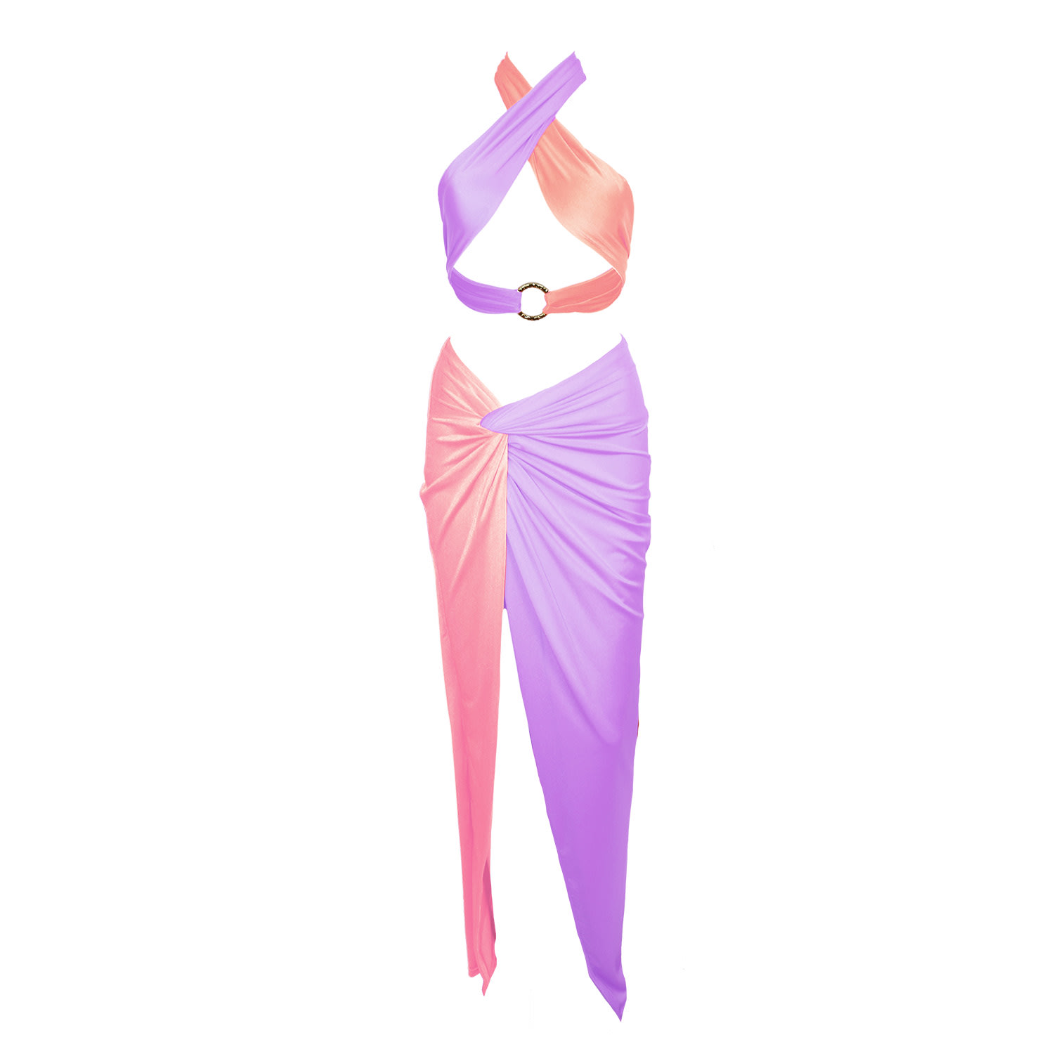 Ak Royalty Resortwear Pink / Purple St Tropez Set Lilac