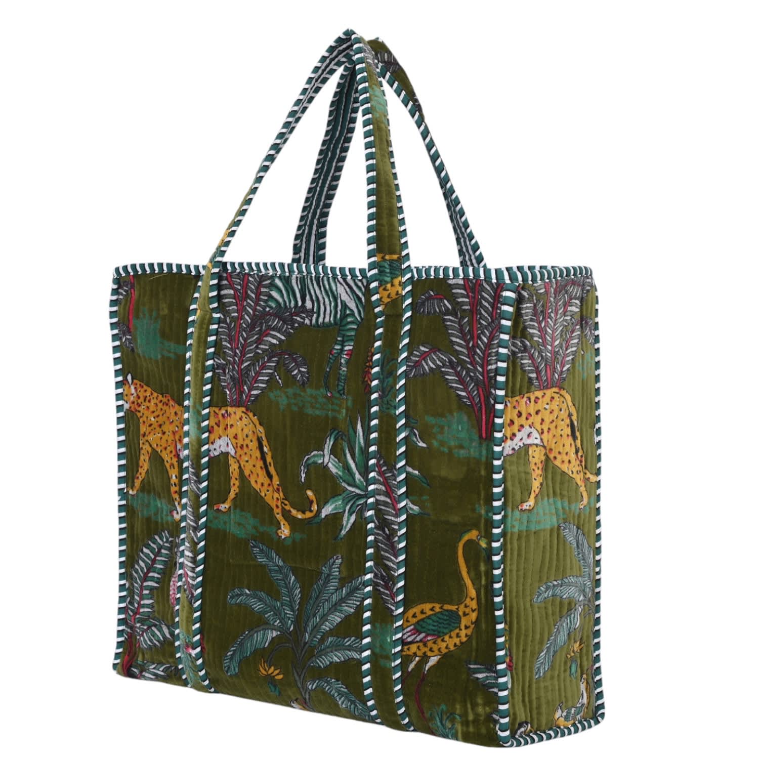 The Ultimate Velvet Jungle Tote In Green | Conscious Yoga