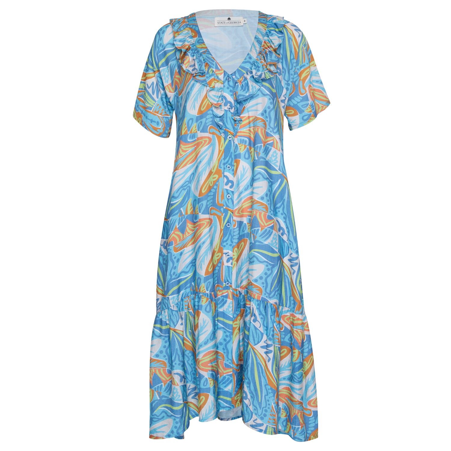 State Of Georgia Women's The Elysian Maxi Dress Paradise Blue In Blue