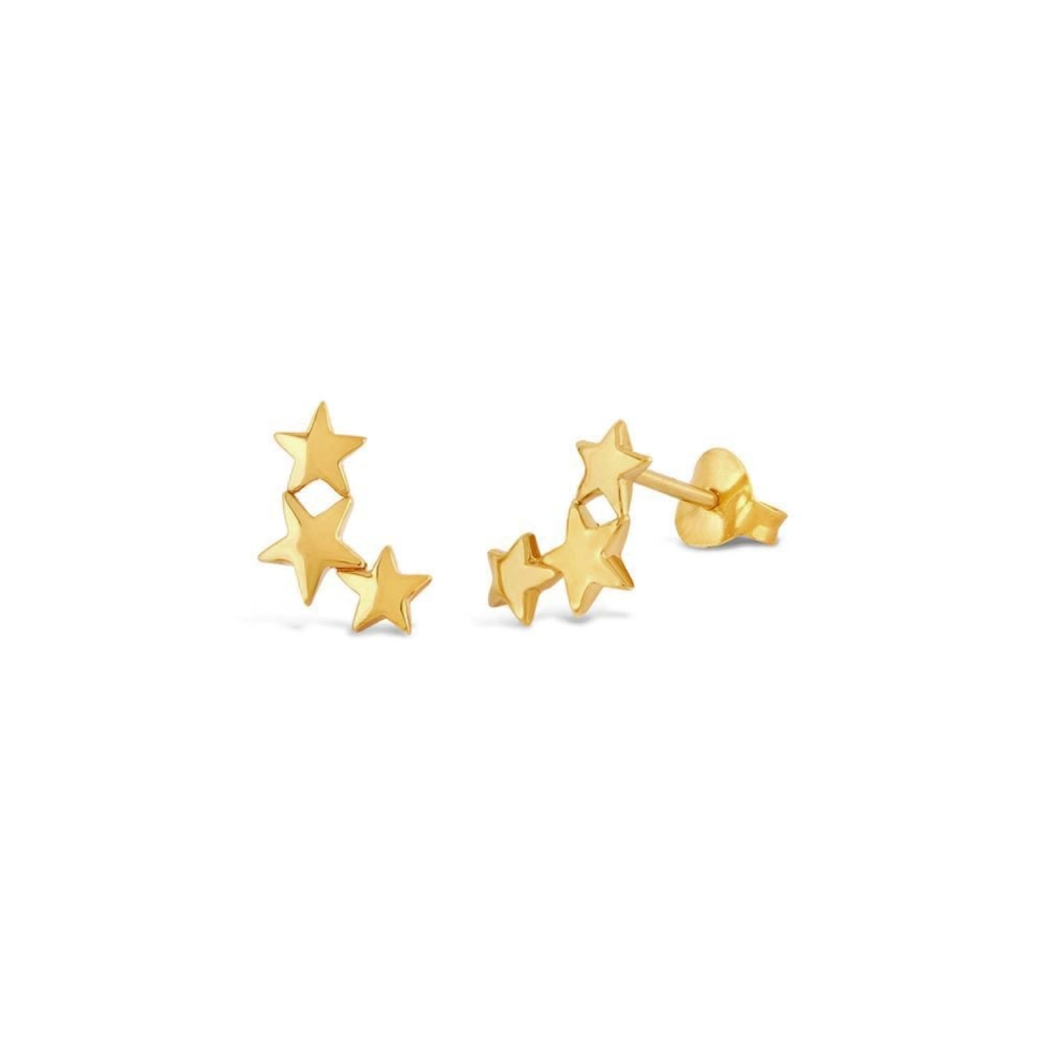 Dinny Hall Women's Yellow / Gold Bijou Star Trio Studs In Gold