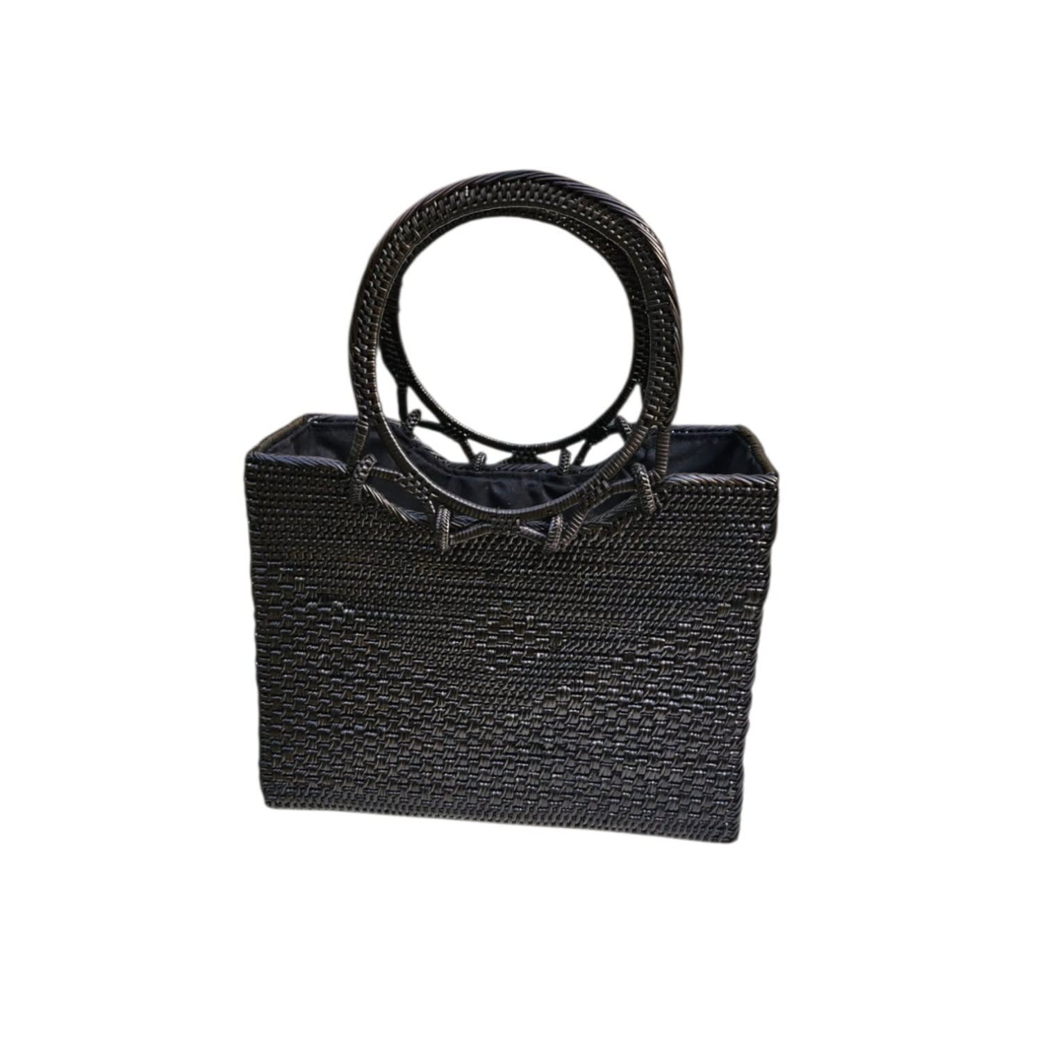 Ohsun Women's Marais Rattan Tote - Black