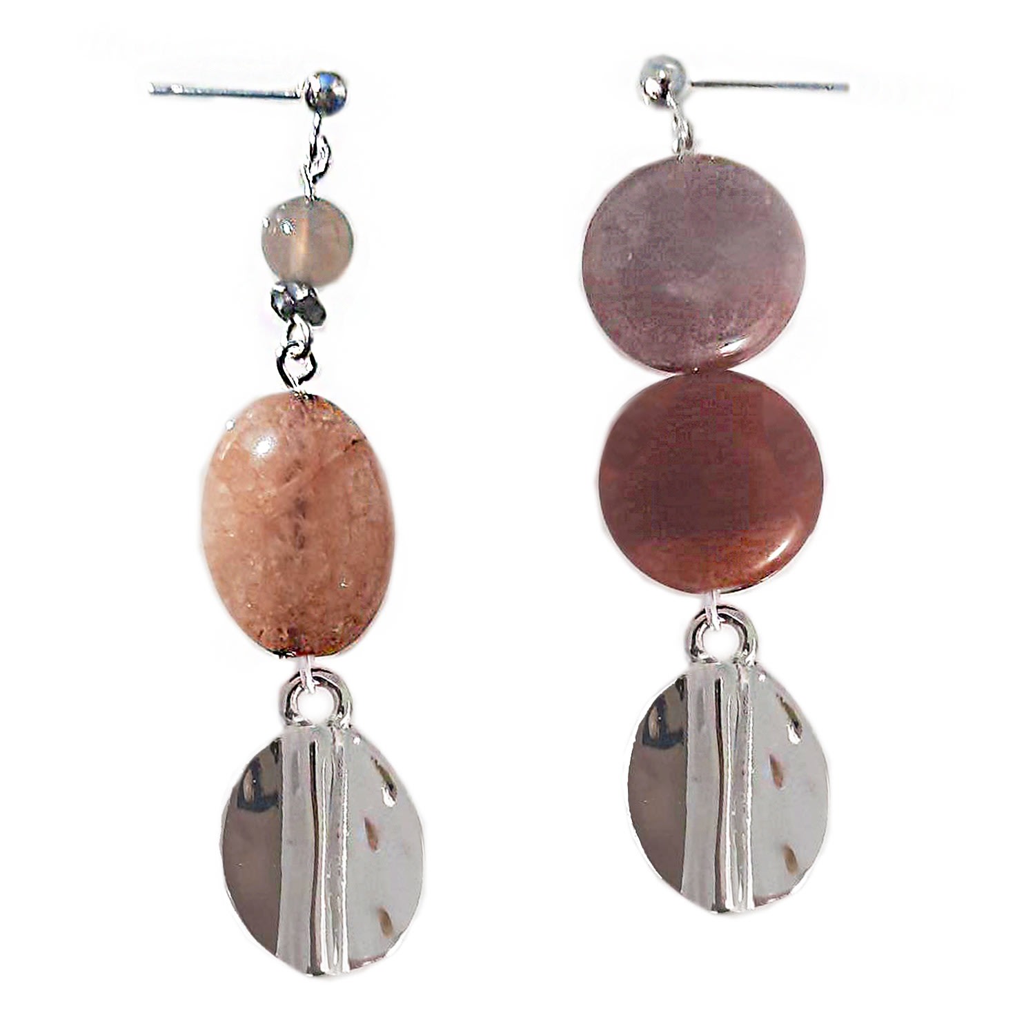 Women’s Neutrals / Silver Limit-Ed Earth Tones Pebble Earring Nadia Minkoff