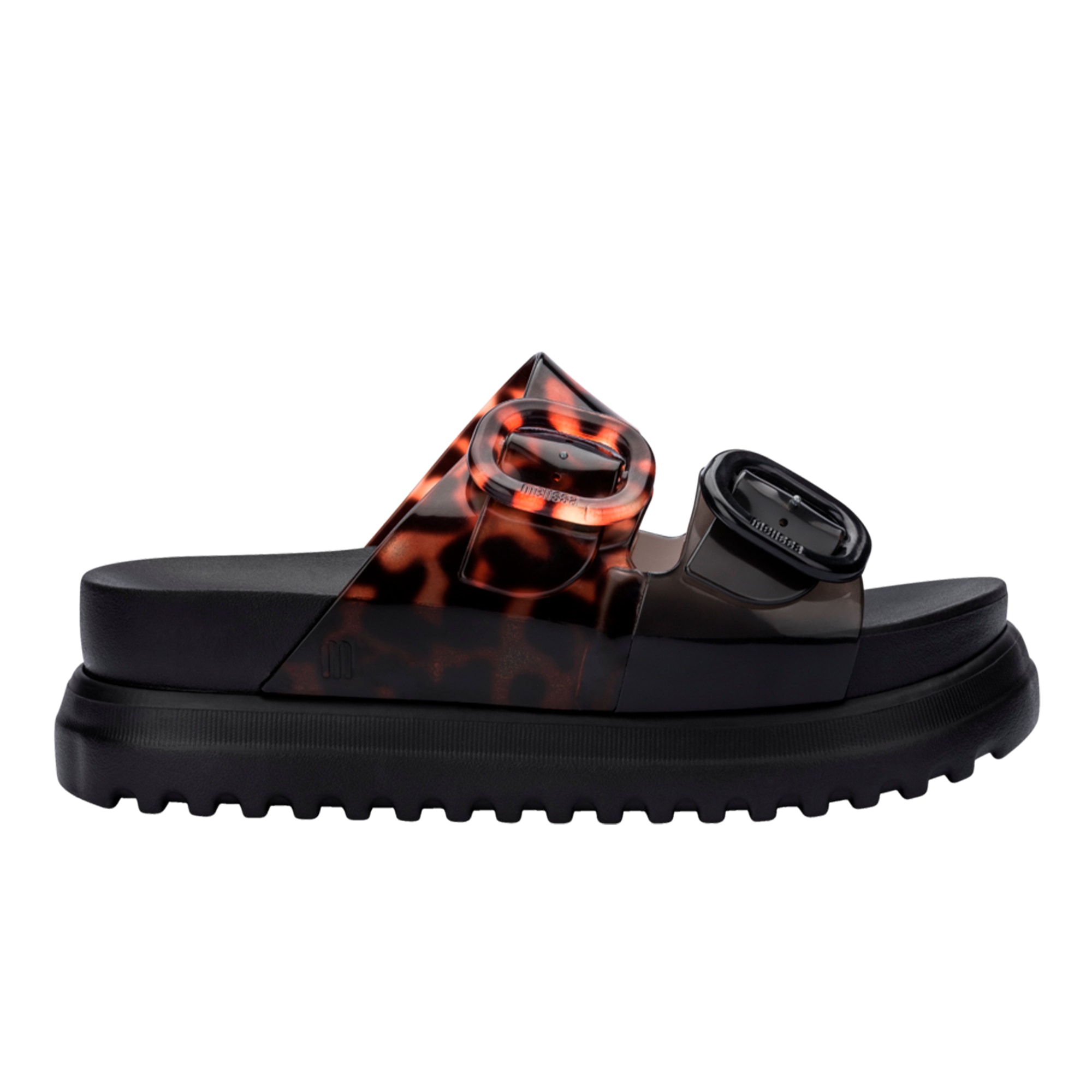 Melissa Women's Black / Brown Cozy Platform - Black Tortoise Shell In Black/brown