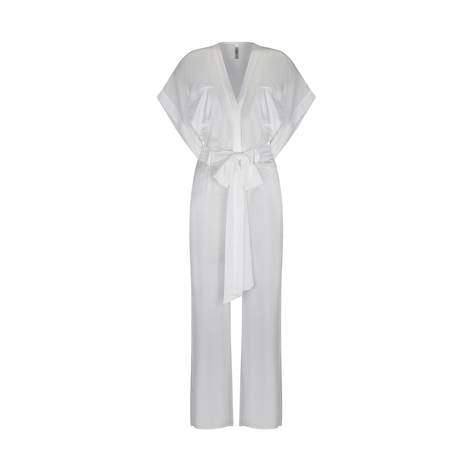 Women’s White Antibes Jumpsuit Large Aguaclara