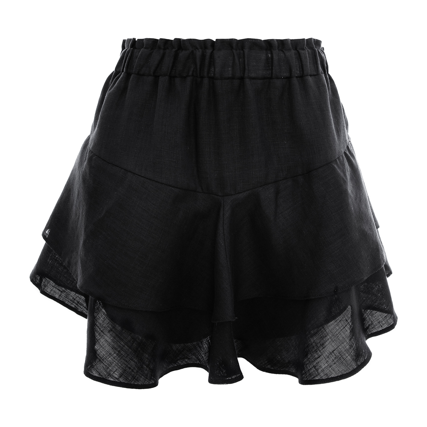 Framboise Women's Verra Short Linen Black Skirt In Black