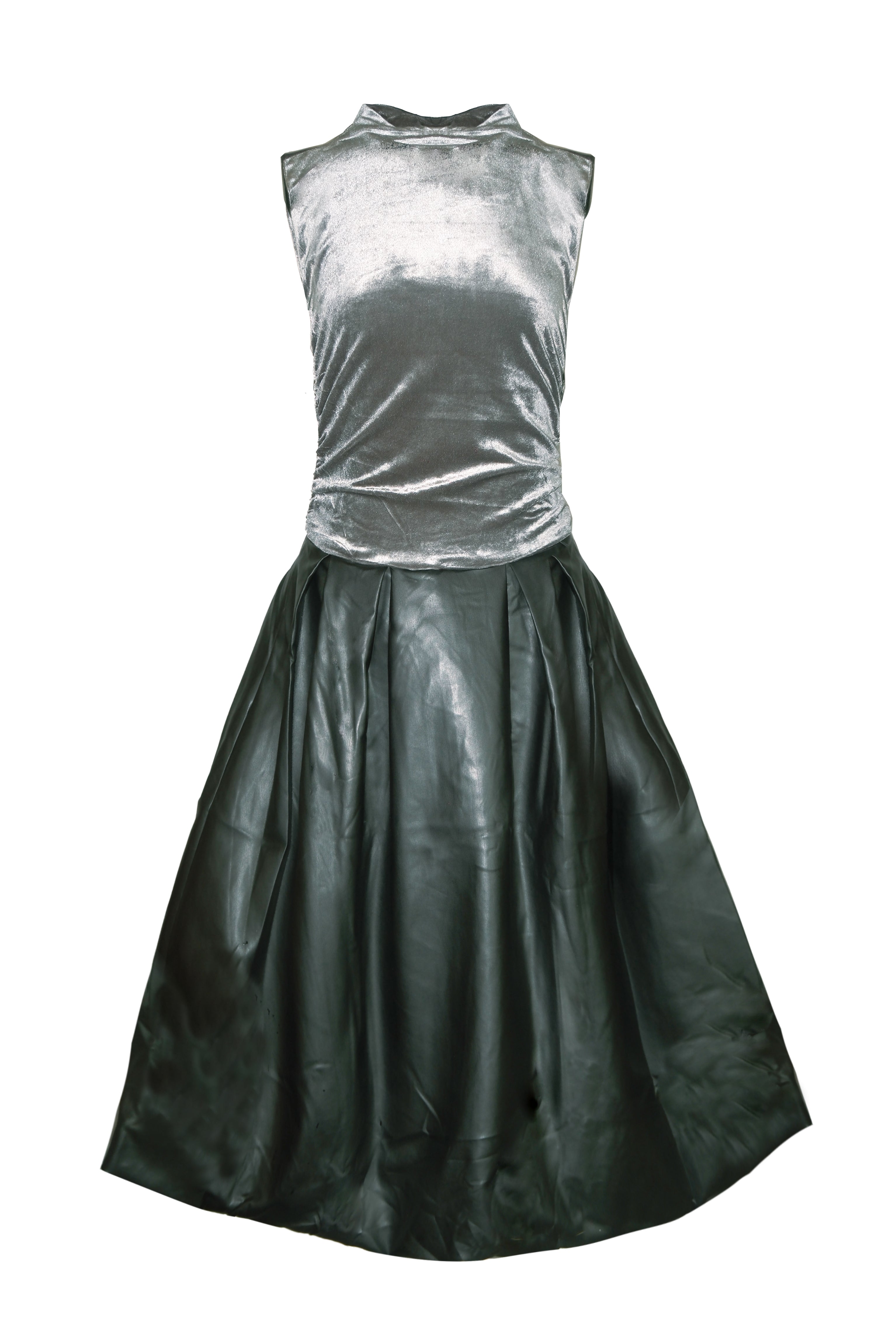 Amy Lynn Women's Black / Grey Autumn Graphite Puffball Maxi Dress In Black/grey