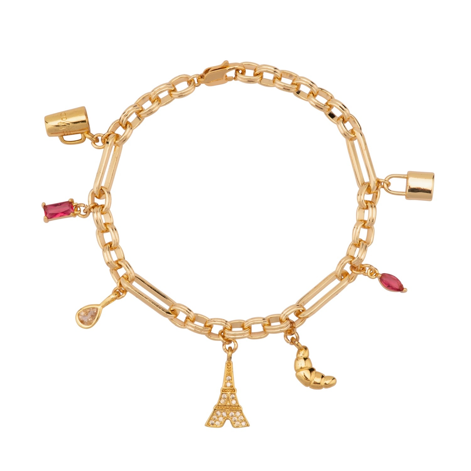 Zarfie Women's Gold Chou Chou Charm Bracelet