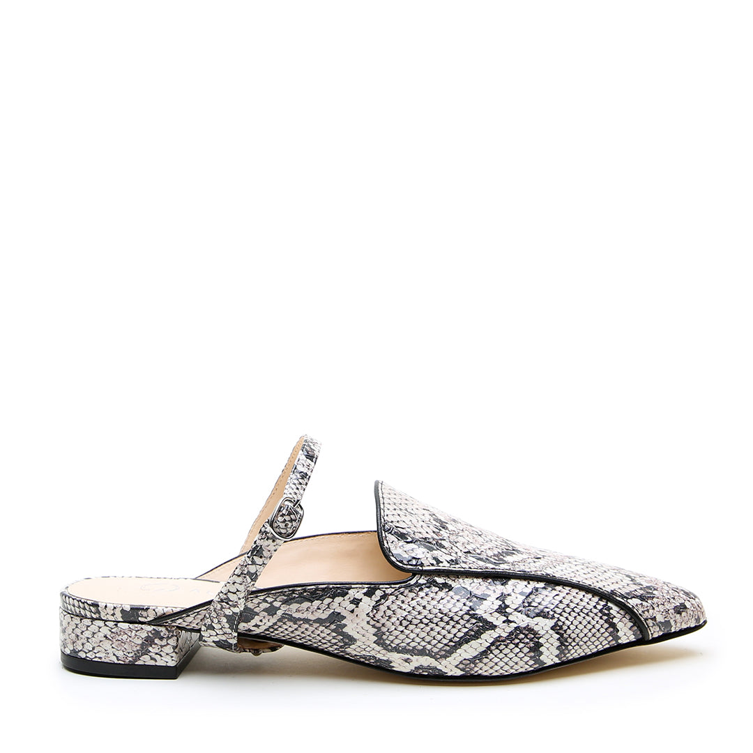 Women’s Neutrals / Grey Python Pointed Loafer + Twiggy Strap 5 Uk Alterre