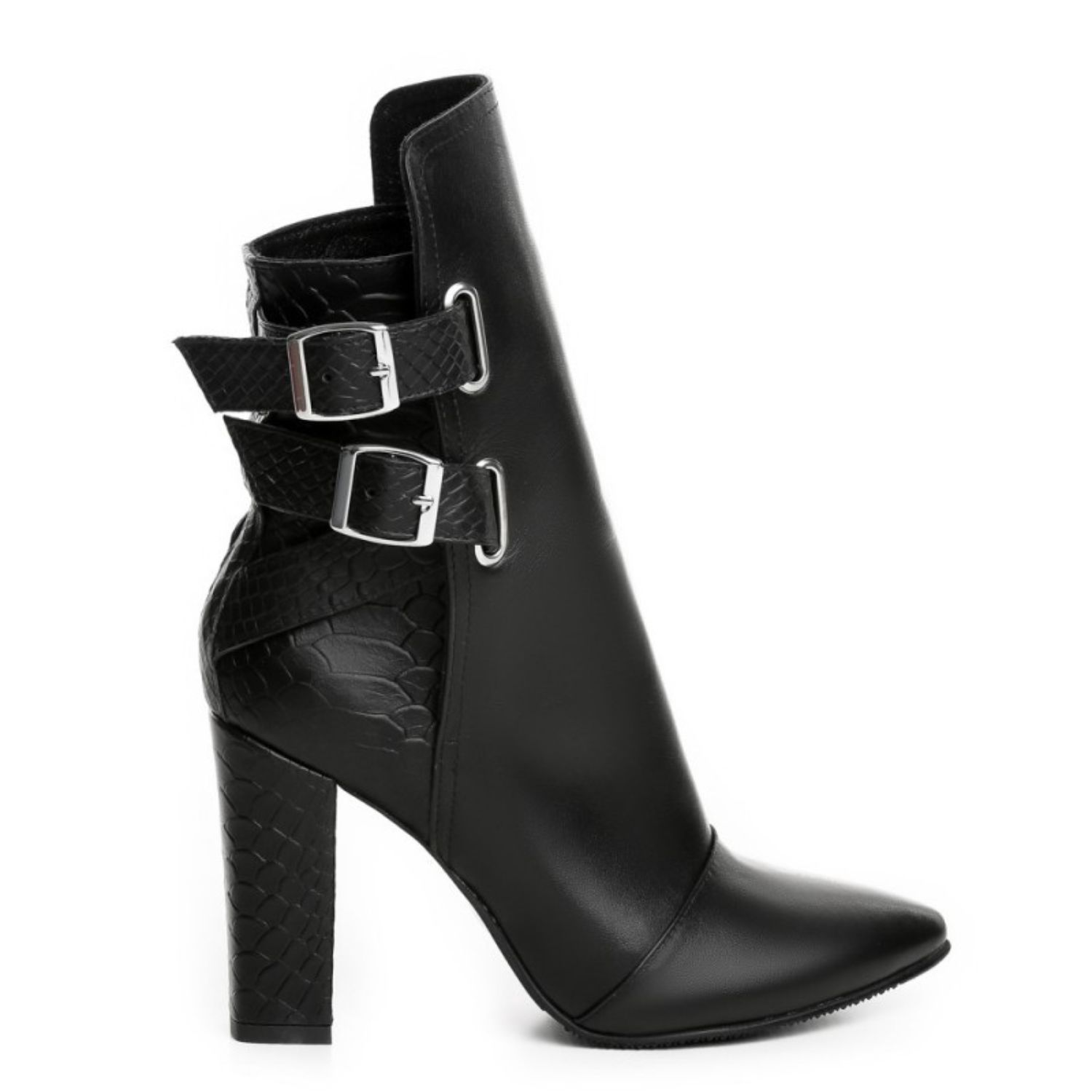 The 5th Element Women's Black Rock The City Printed High Boots In Black