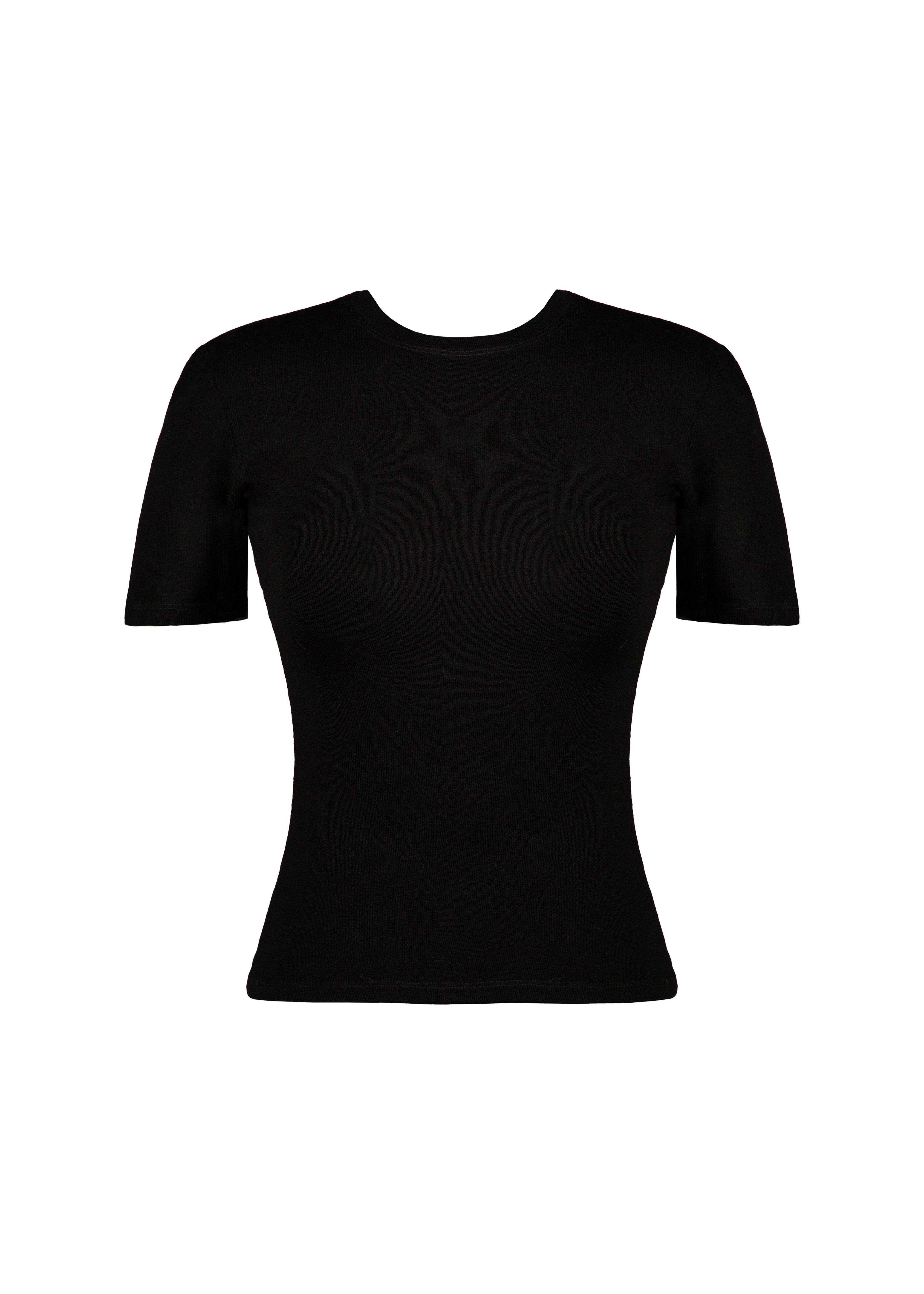 Guaja. Studio Women's Nineties Fitted T-shirt - Black In Black