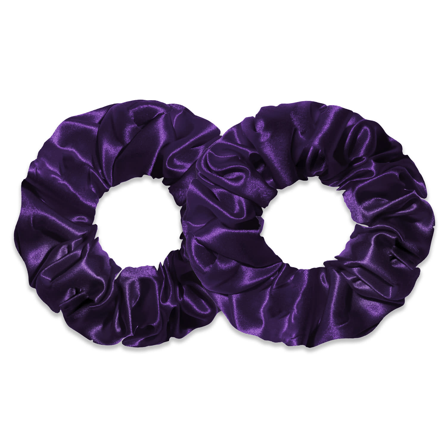 6fiftytwo® Women's Pure Mulberry Classic Silk Scrunchies - Purple In Blue