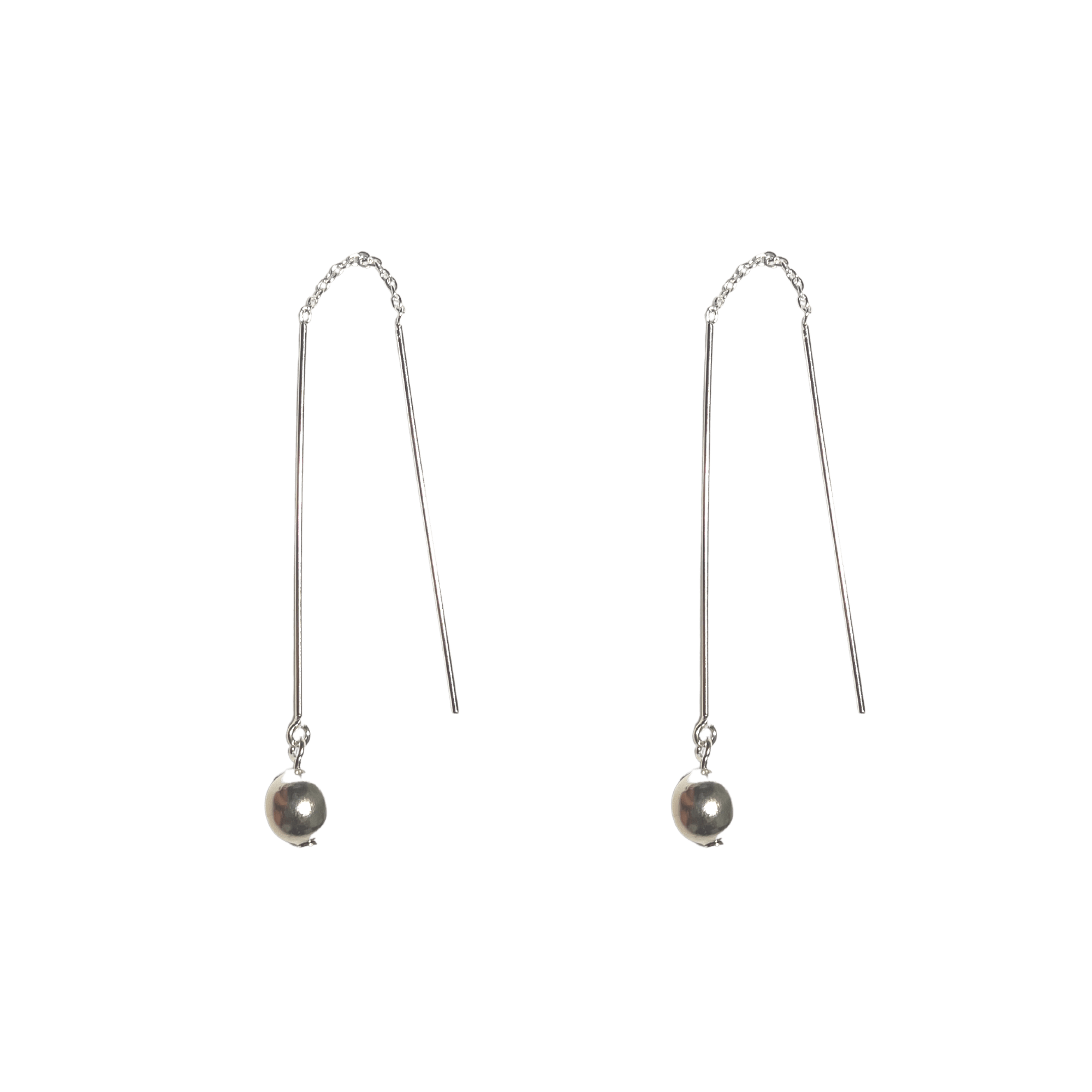 Women’s Sterling Silver Bead Ball Drop Earring Spero London