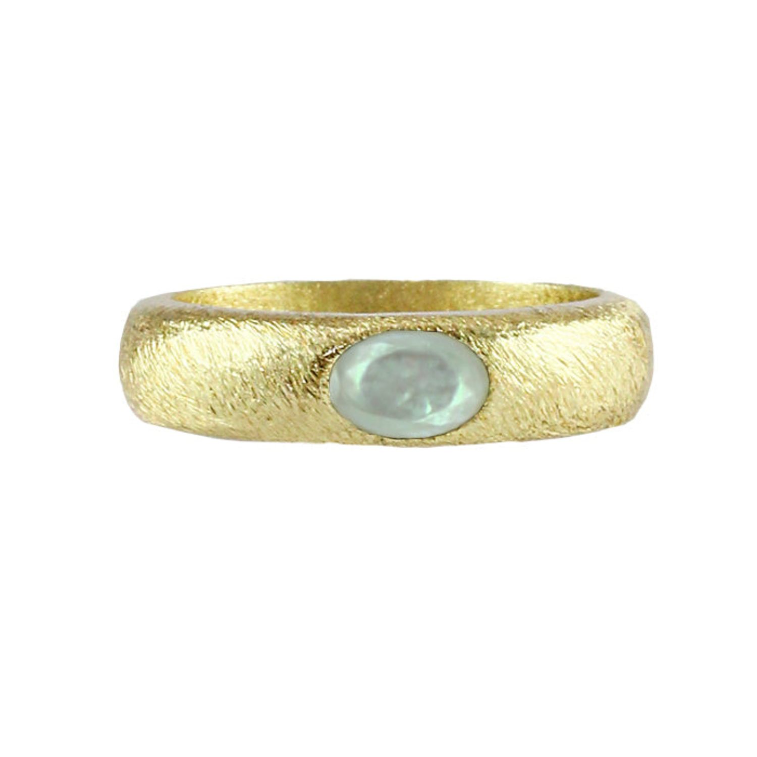 Marcia Moran Women's Blue Oklahoma Ring In Aqua In Gold