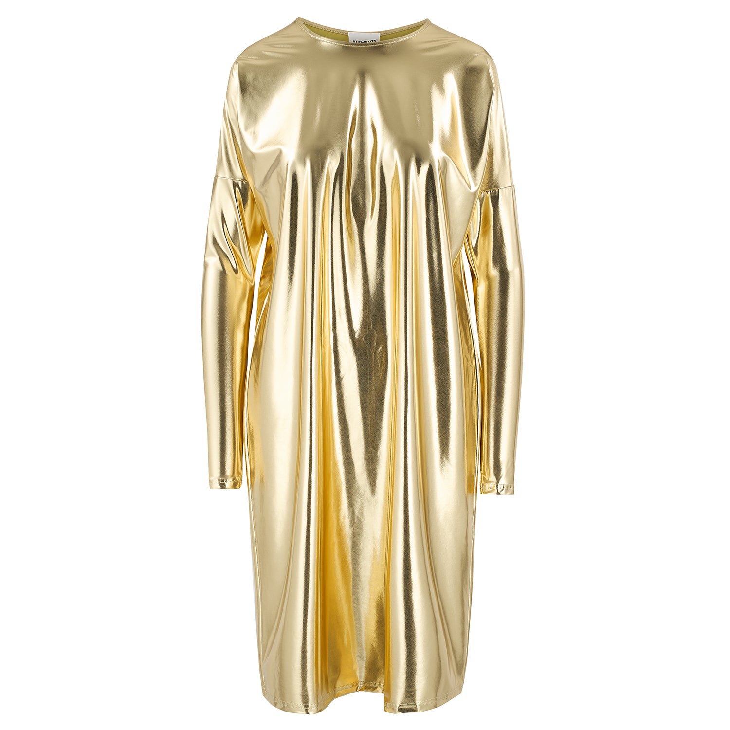 Women's Agnes Jersey Dress Gold Metallic | Extra Large | Klements