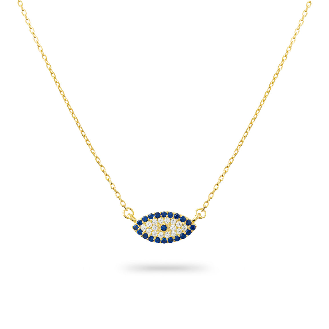 Gold Trip Women's Gold / Blue Blue Lucky Evil Eye Necklace In Gold
