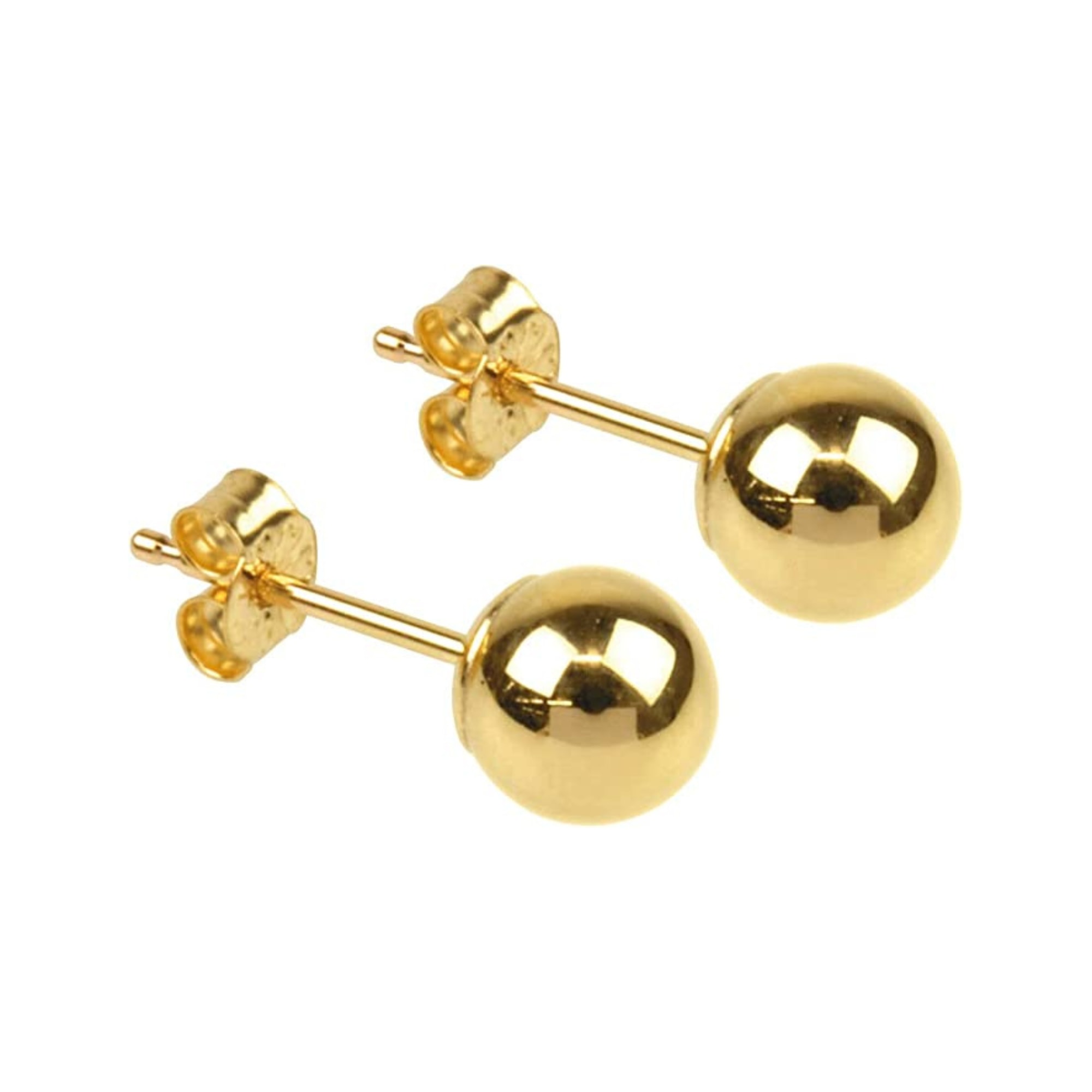 Women’s Sterling Silver Ball Sphere Stud Earring - Gold Spero London