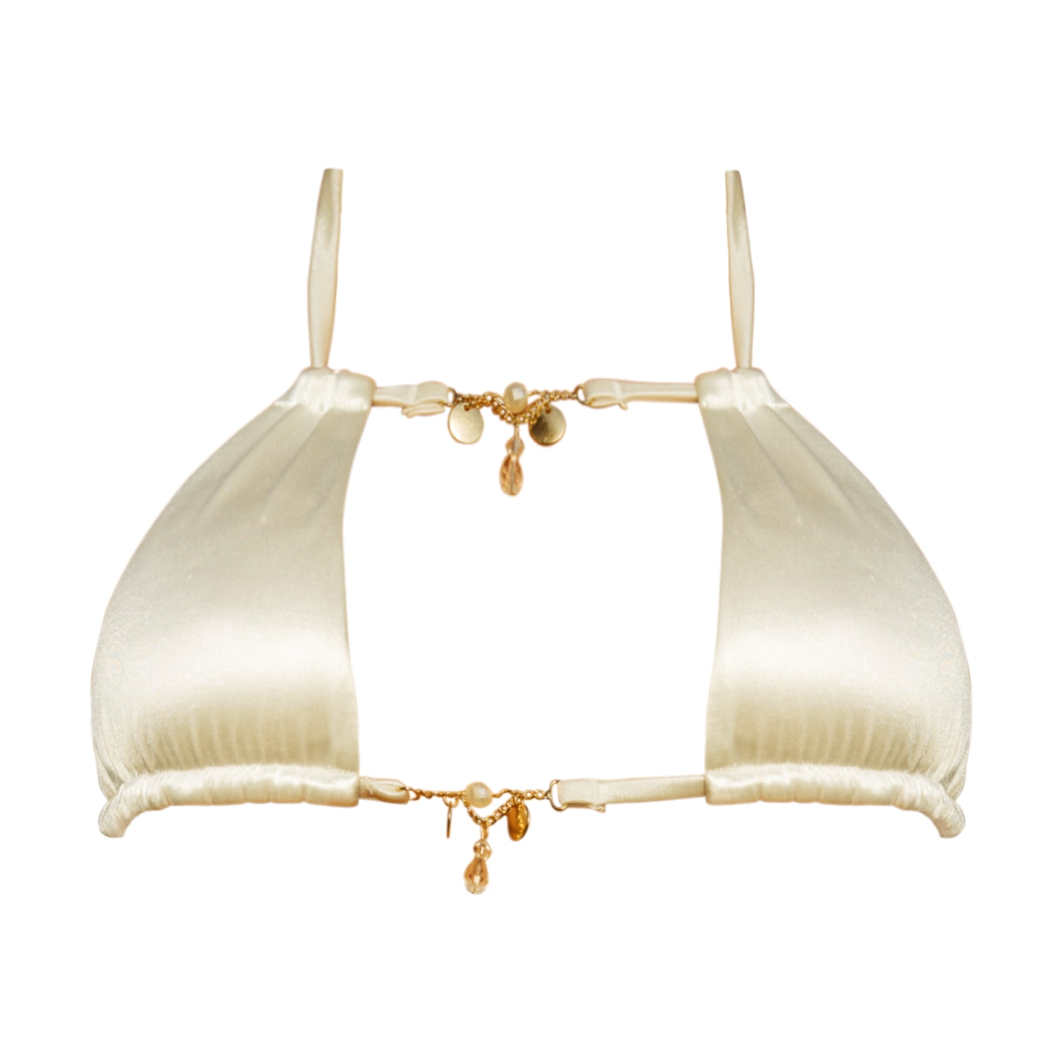 Ivy Swimwear Women's Faye In Pearl White Bikini Top In White