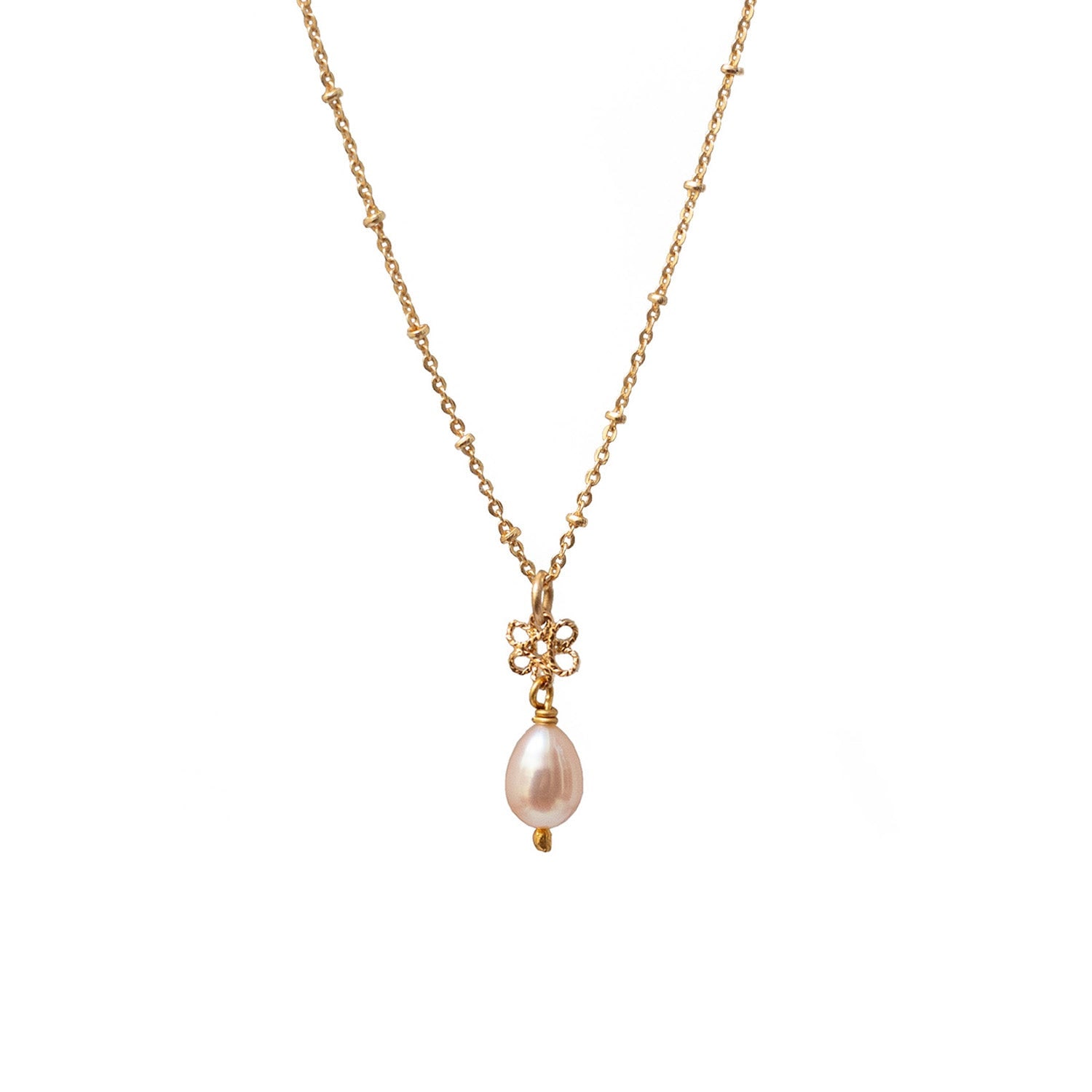 Mirabelle Jewellery Women's Pink / Purple / White Infinity Freshwater Pearl Pendant On Short Satellite Chain