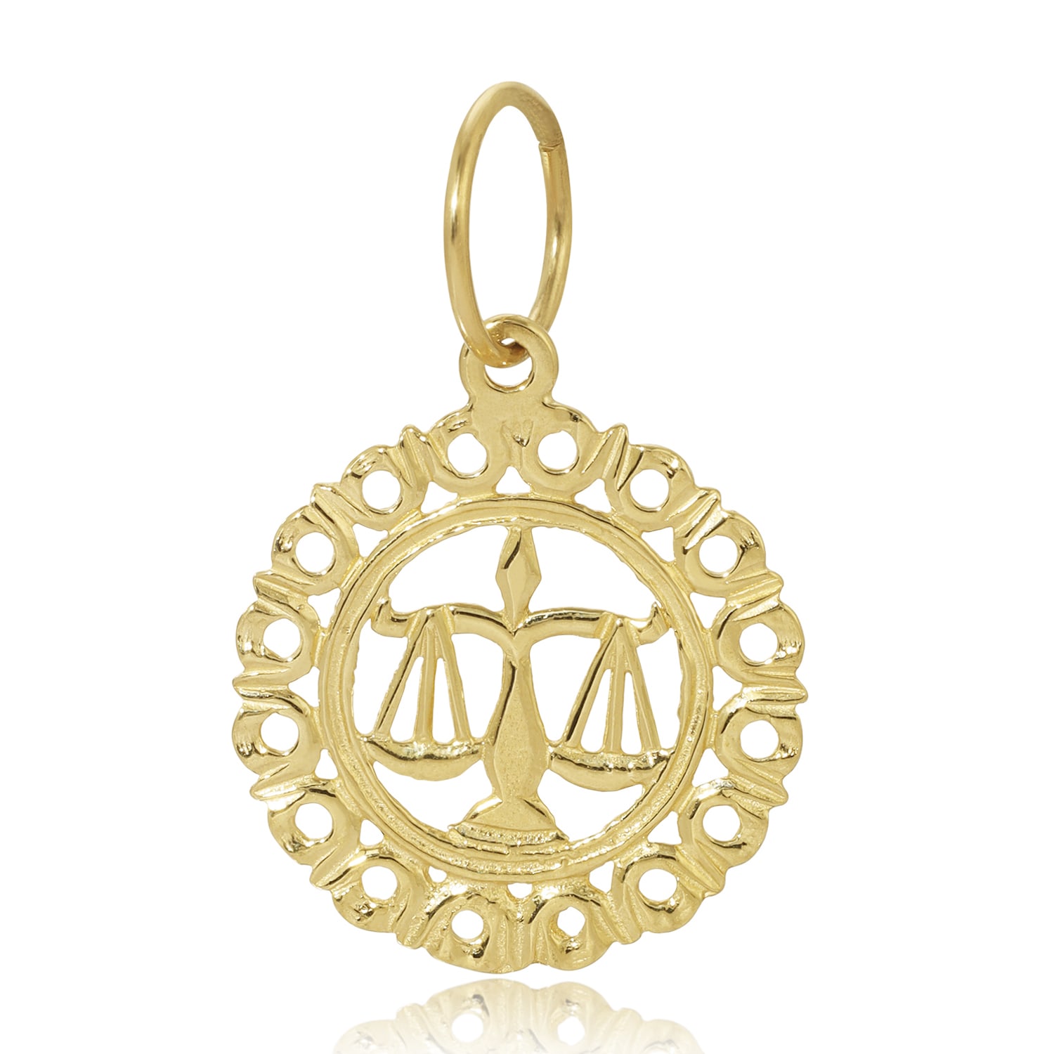 Maya Brenner Women's Gold Zodiac Pendeant - Libra In Gold