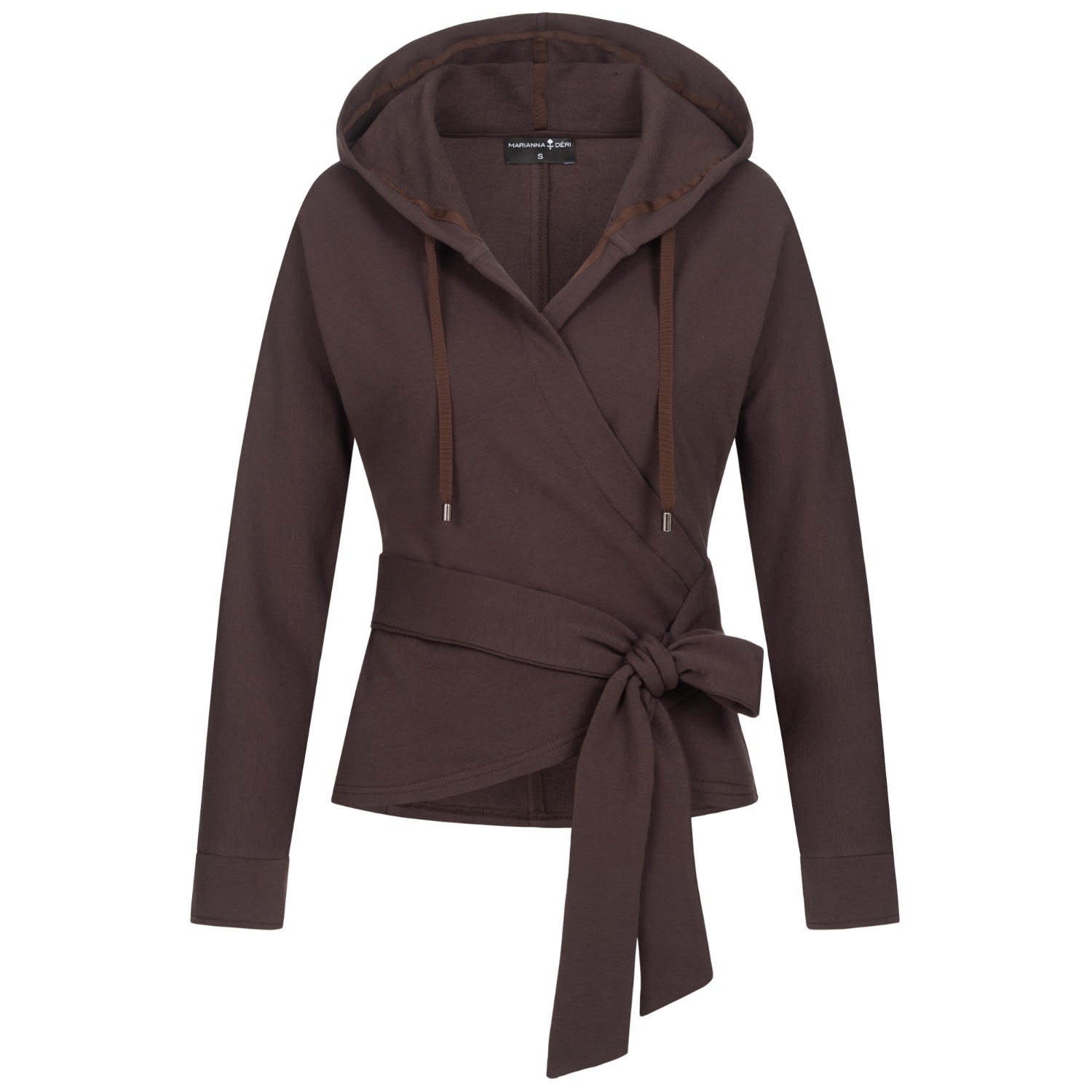 Women's Brown Wrap Hoodie Maroon | Extra Small | Marianna Déri