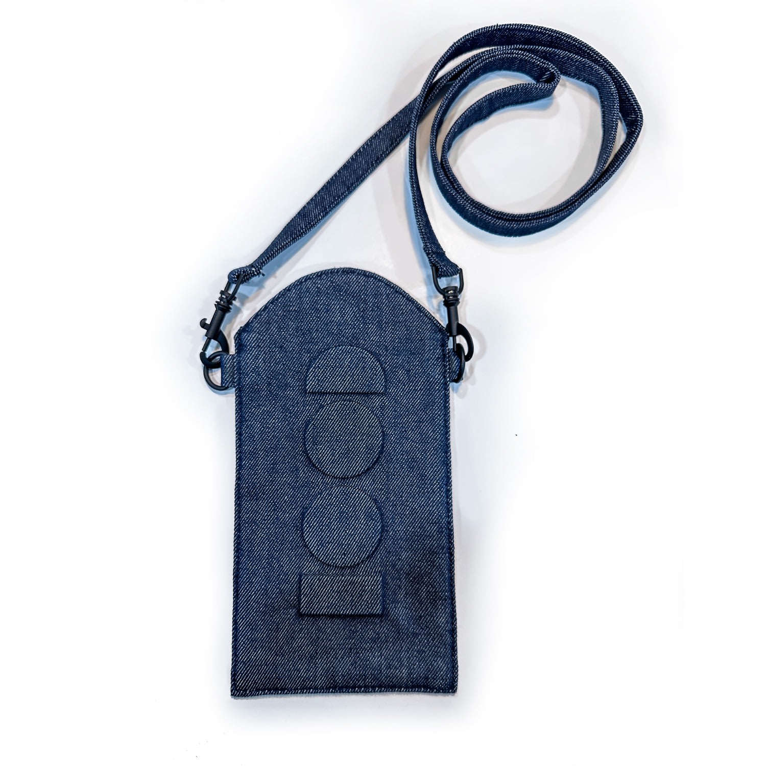 Cool Creative Women's Blue Denim Crossbody Phone Bag With Detachable Strap In Pattern