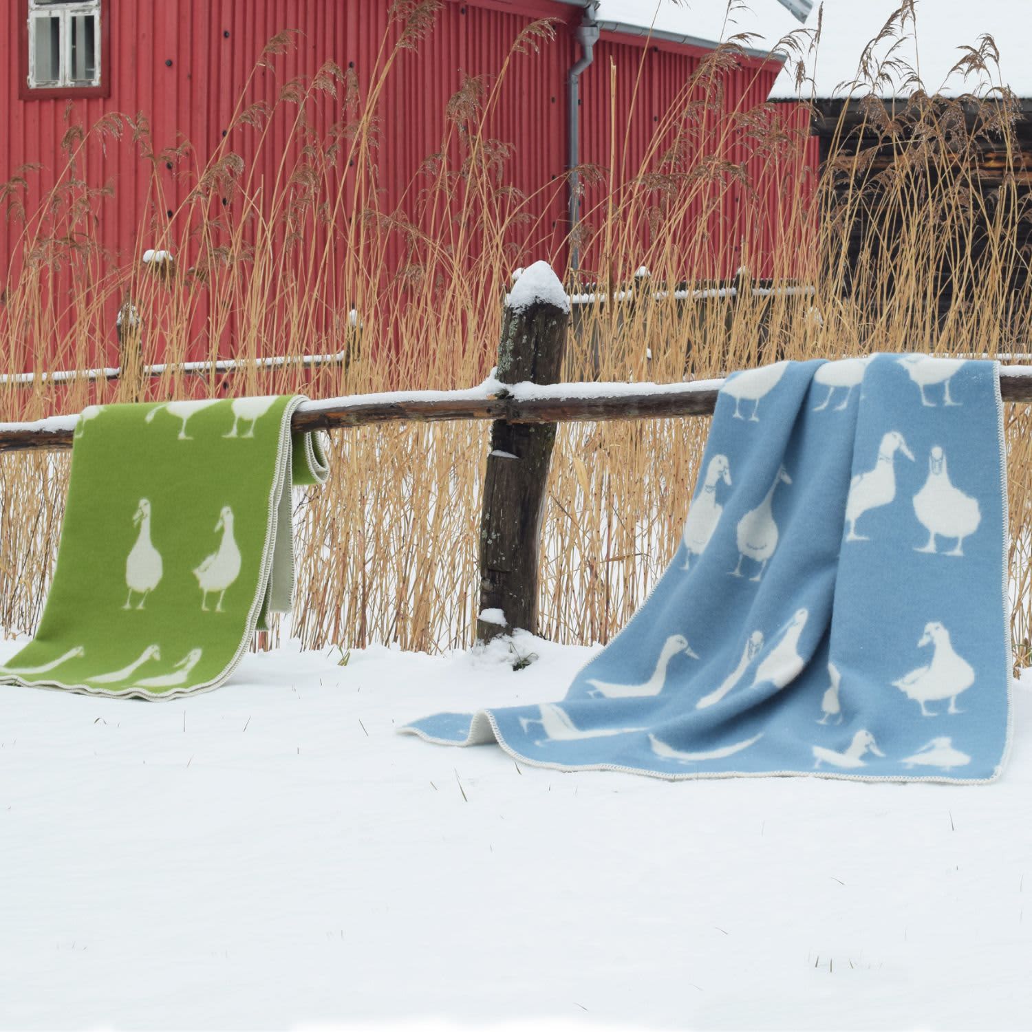 Green Duck Blanket | J.J.Textile | Wolf & Badger