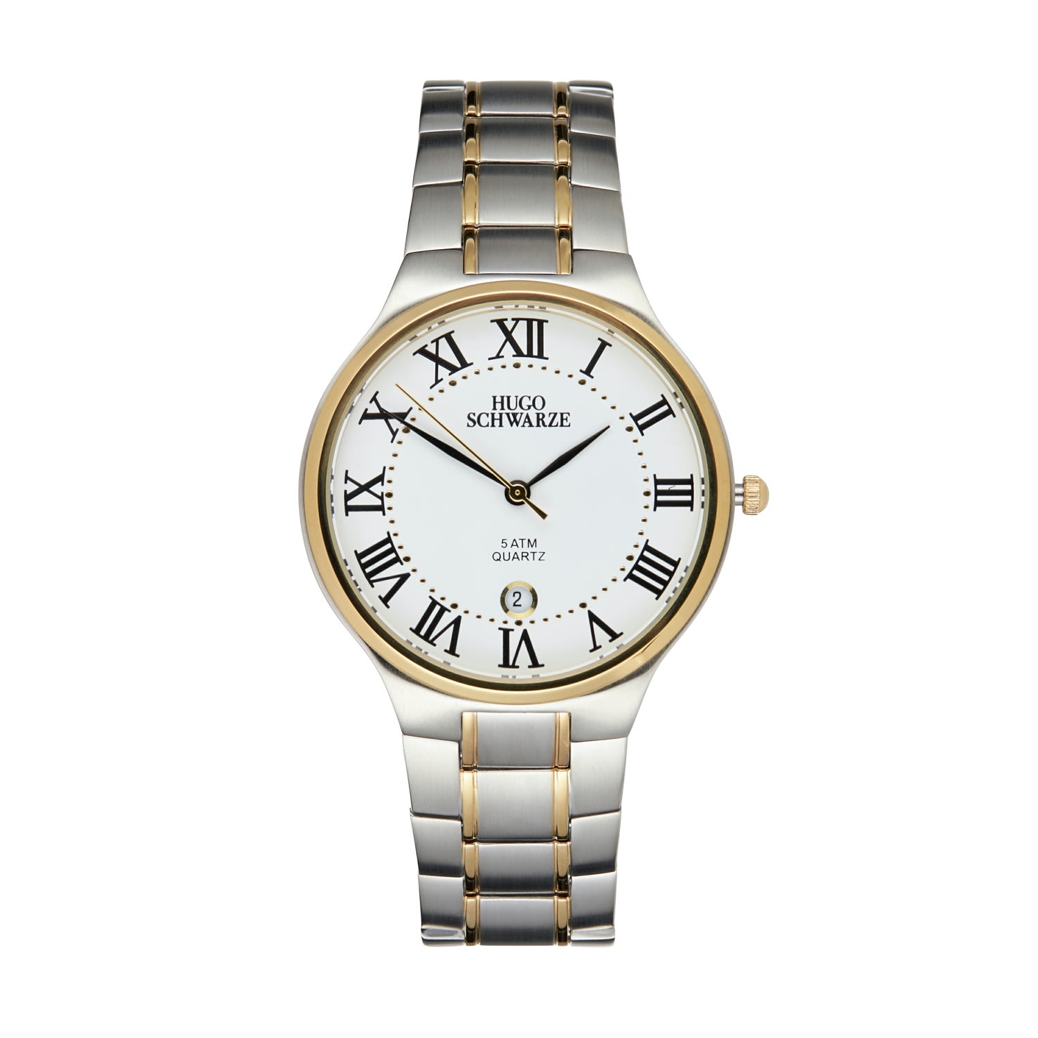 Bermuda Watch Company Hugo Schwarze Kahlo Silver And Gold And White Bracelet Watch Mens In Gold