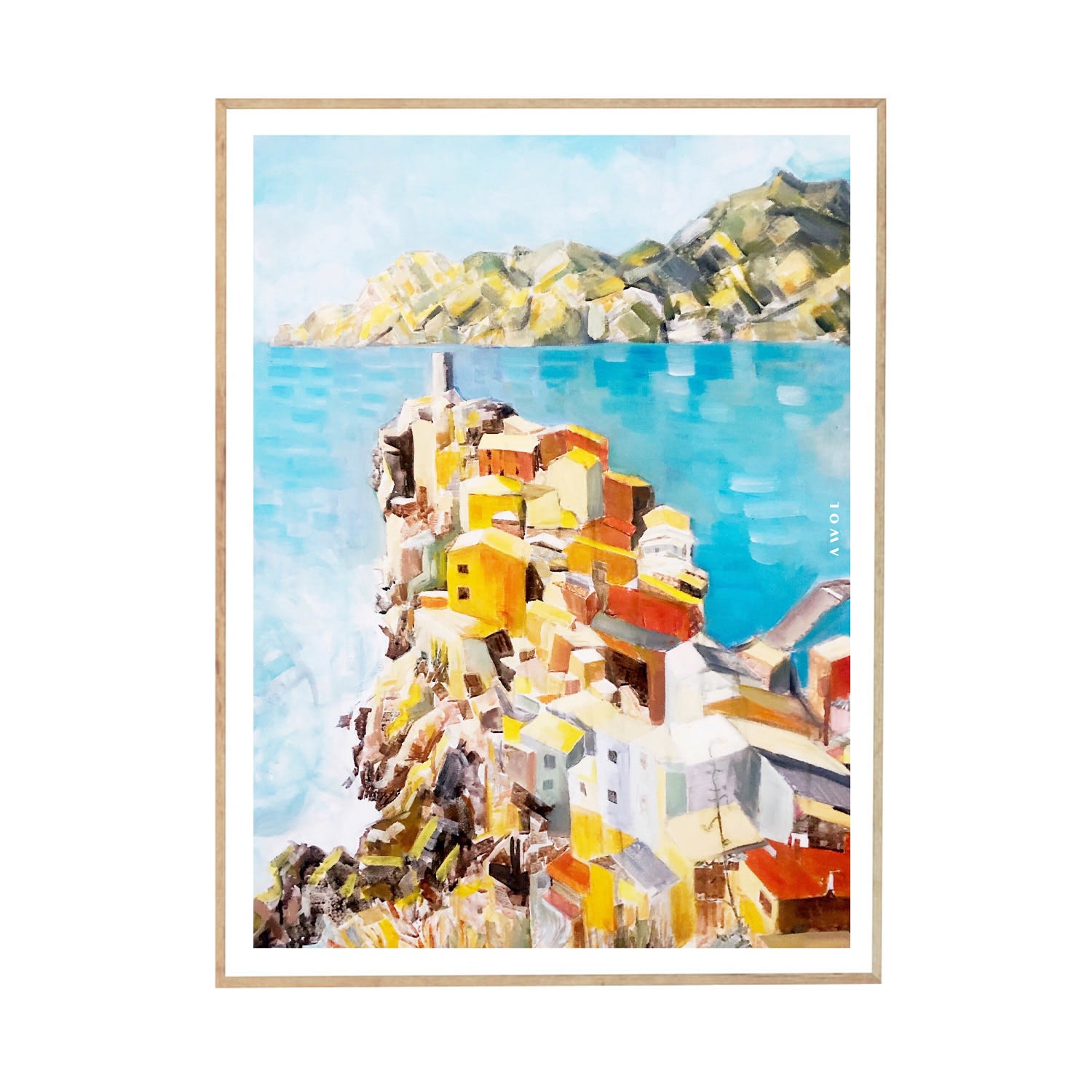 Cinque Terre Art Print: Colourful Seaside Town In Italy Awol