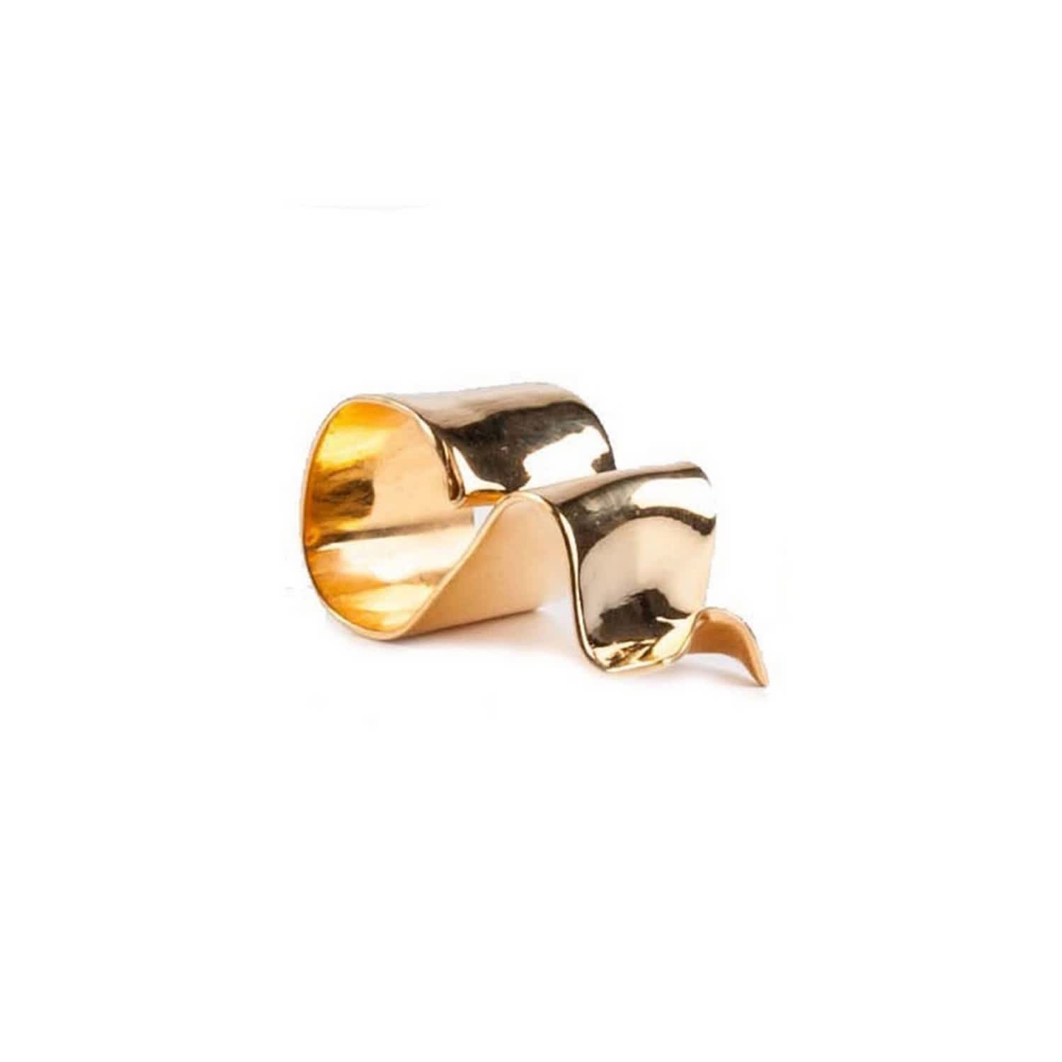 Gold Wave Ring Coup De Coeur London Wolf Badger