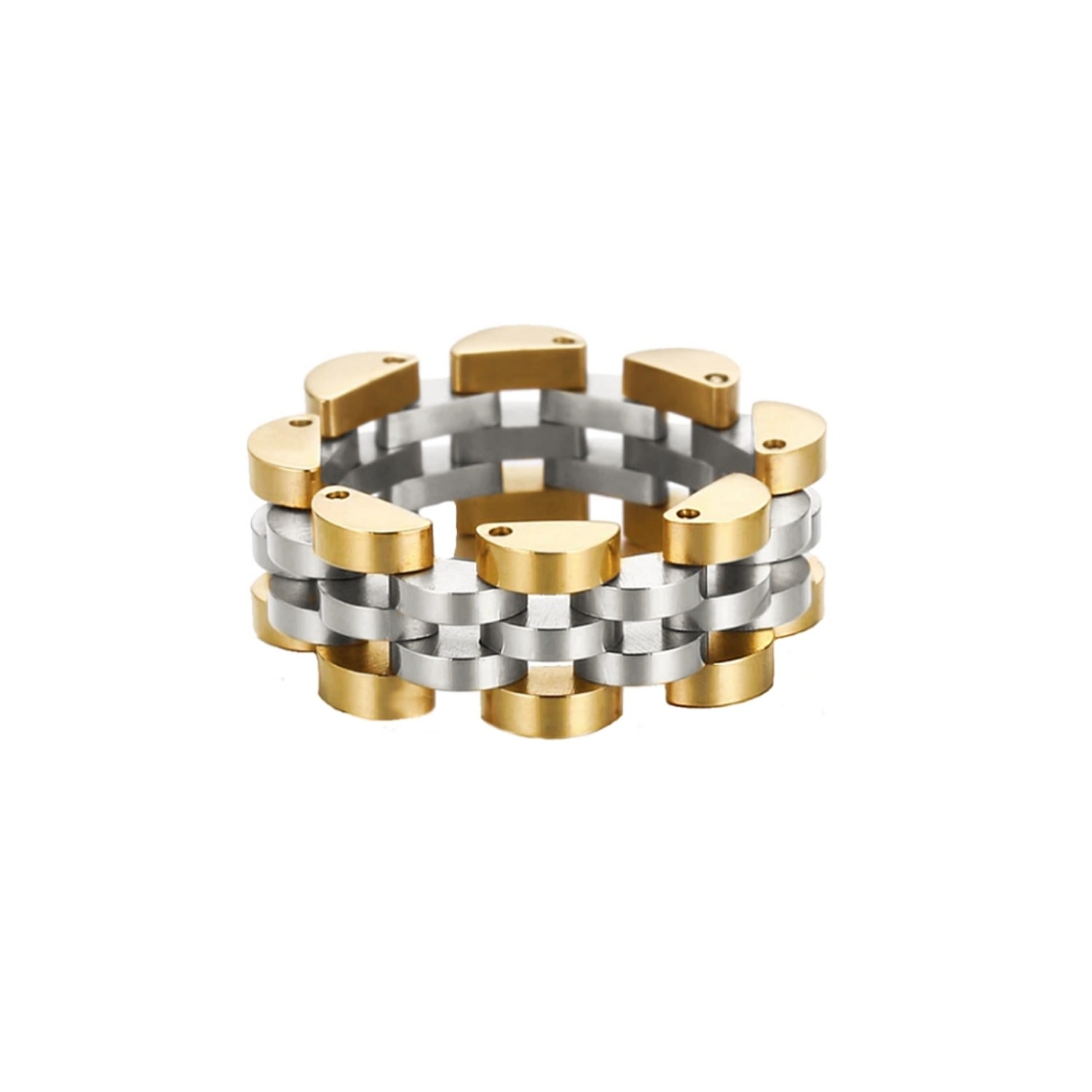 Women’s Silver / Gold Jubilee Link Ring Arsn the Label