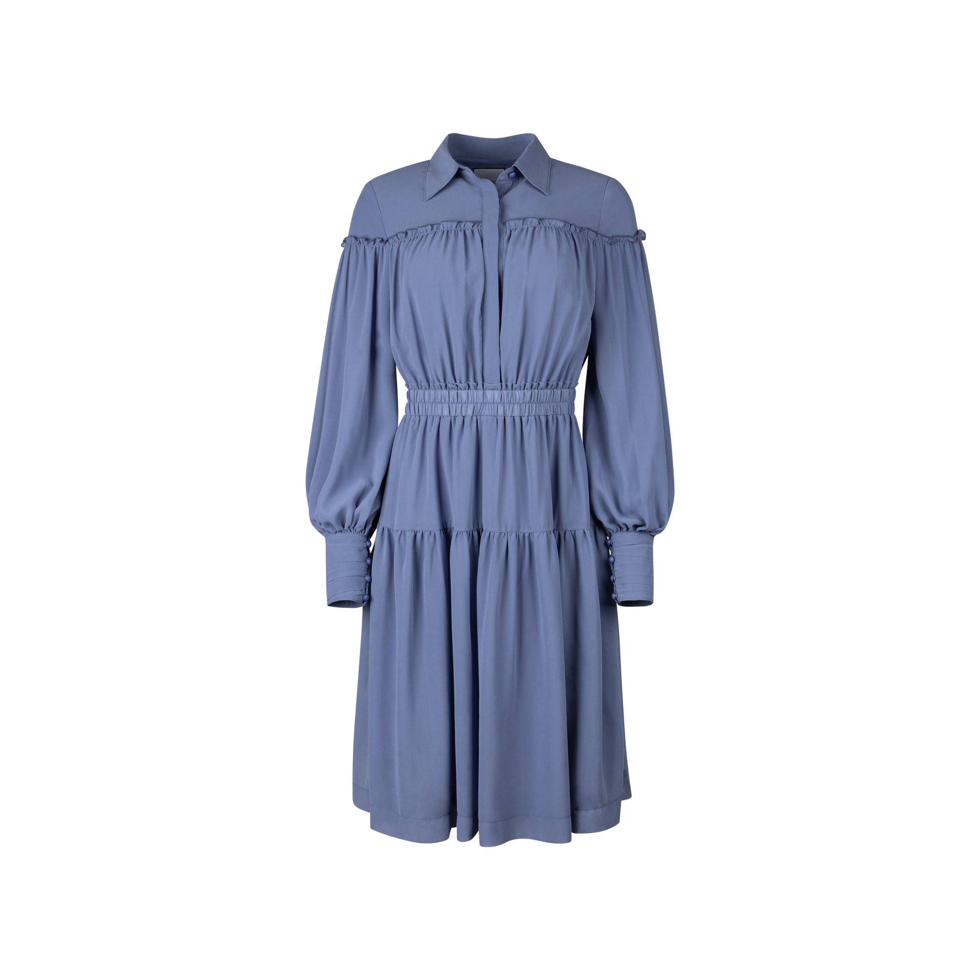 Ellie Makir Women's Blue Cobalt Flare Dress In Blue