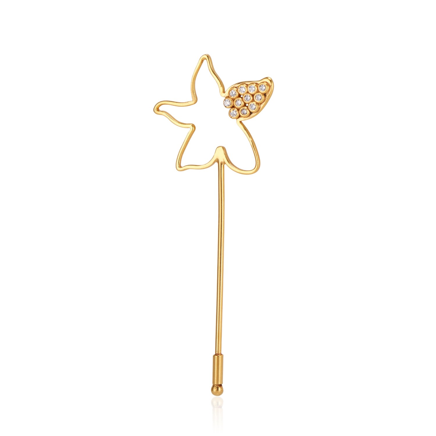 Callista By Vinita Women's Gold Starfish Lapel Pin
