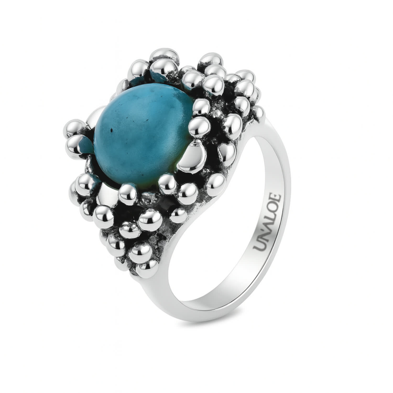 Unaloe Women's Ribes Silver Ring With Natural Amazzonite In Silver