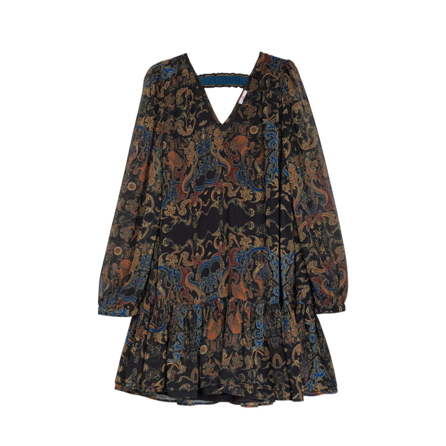 Niza Women's Short Dress With Sleeves Thin Cuffs And Buttons In Blue