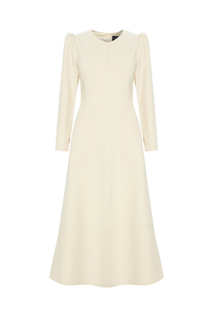 Women's Neutrals Crew Neck Dress
