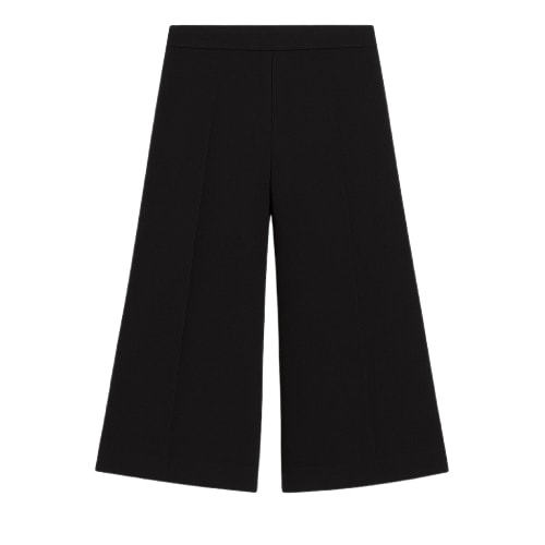 Conquista Women's Black High-waisted Wide Leg Trousers In Black