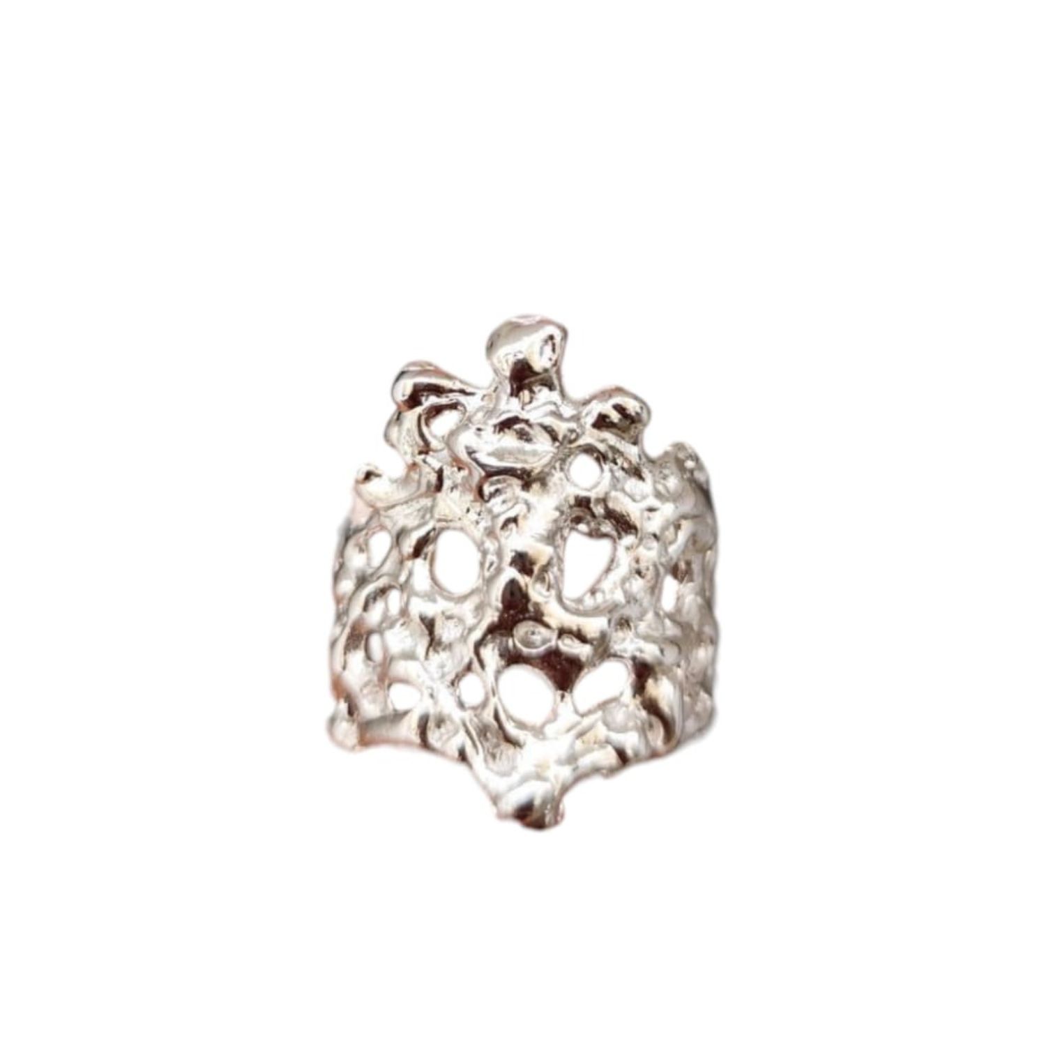 Eyeconic By Samar Ajram Women's Tala Silver Chunky Ring In Gold