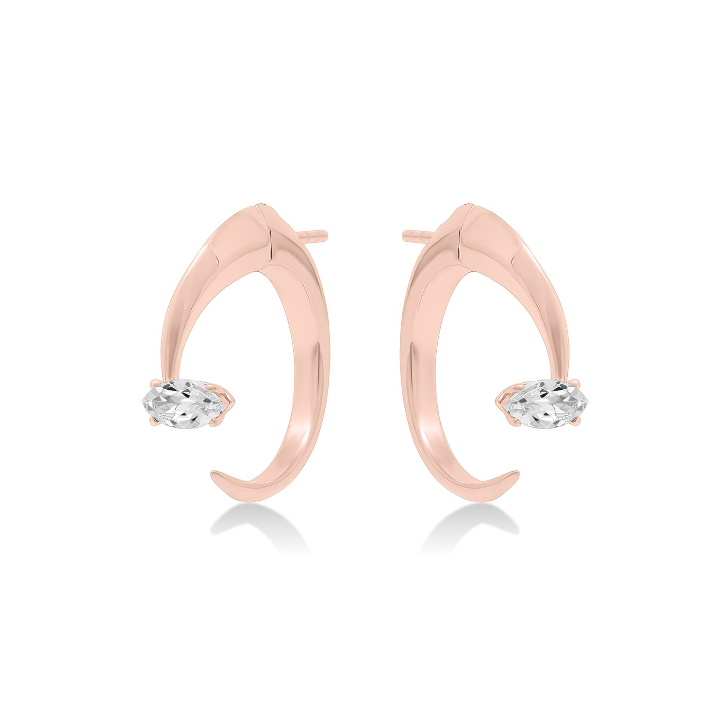 Women’s Tears Marquise Earrings - 18K Rose Gold Vermeil Edx