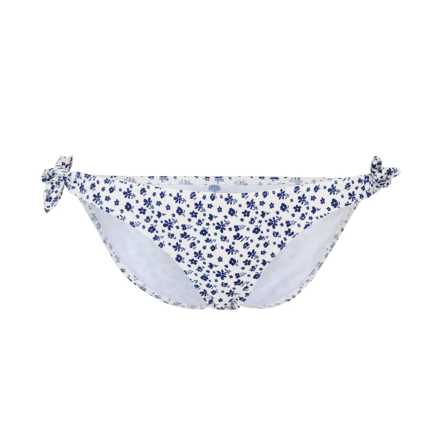 Women’s Blue Mary Floral Tie Side Bikini Bottoms Navy/White Medium Bridie & Bert Ltd