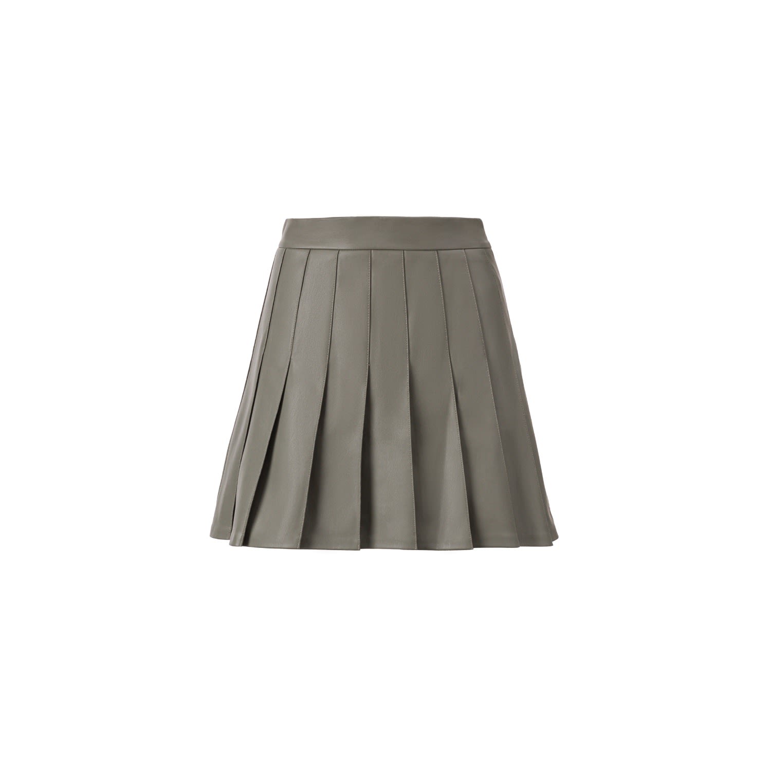Lita Couture Pleated Skirt In Olive Green In Green