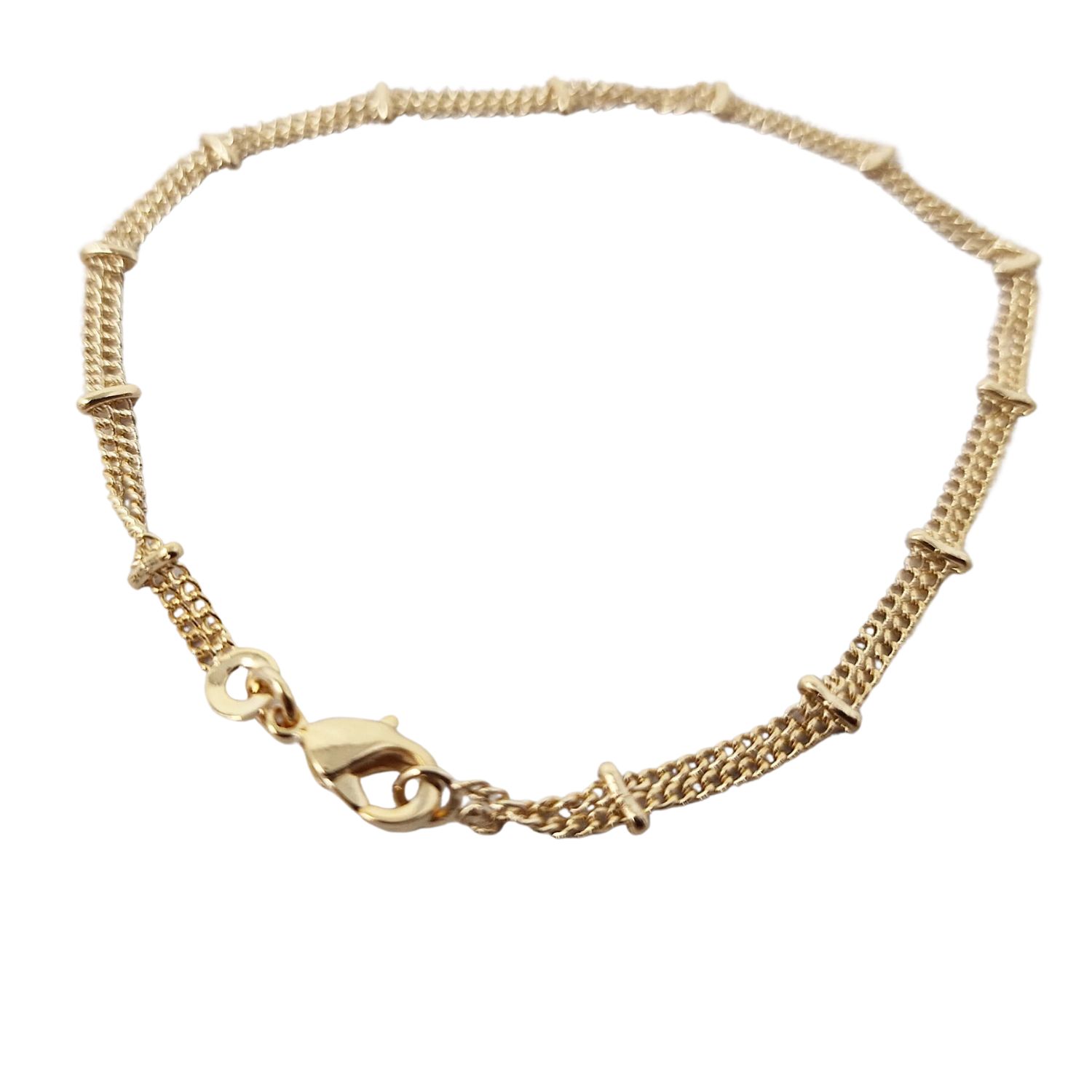 Women’s Gold Vermeil Double Chain Minimalist Elegant Bracelet Harfi