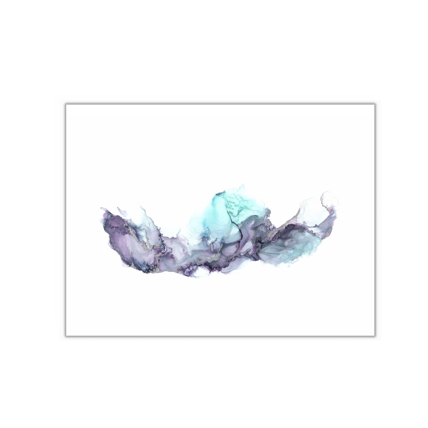 Art By Affie Blue / Silver Sepia - A3 Fine Art Print In Blue/silver
