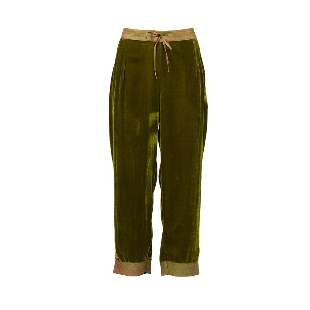 Women’s Trousers Silk Classic Green One Size Traces of Me