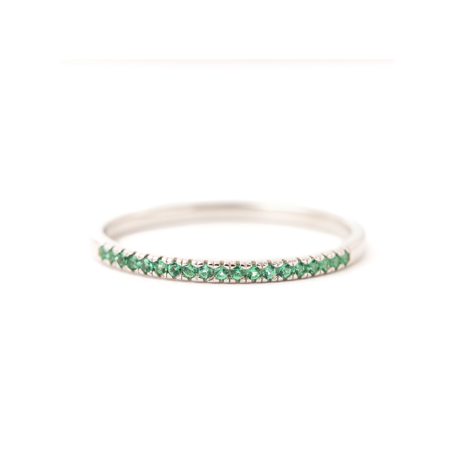Belinda Jewelz Women's Green Emerald Birthstone Band Ring In Green